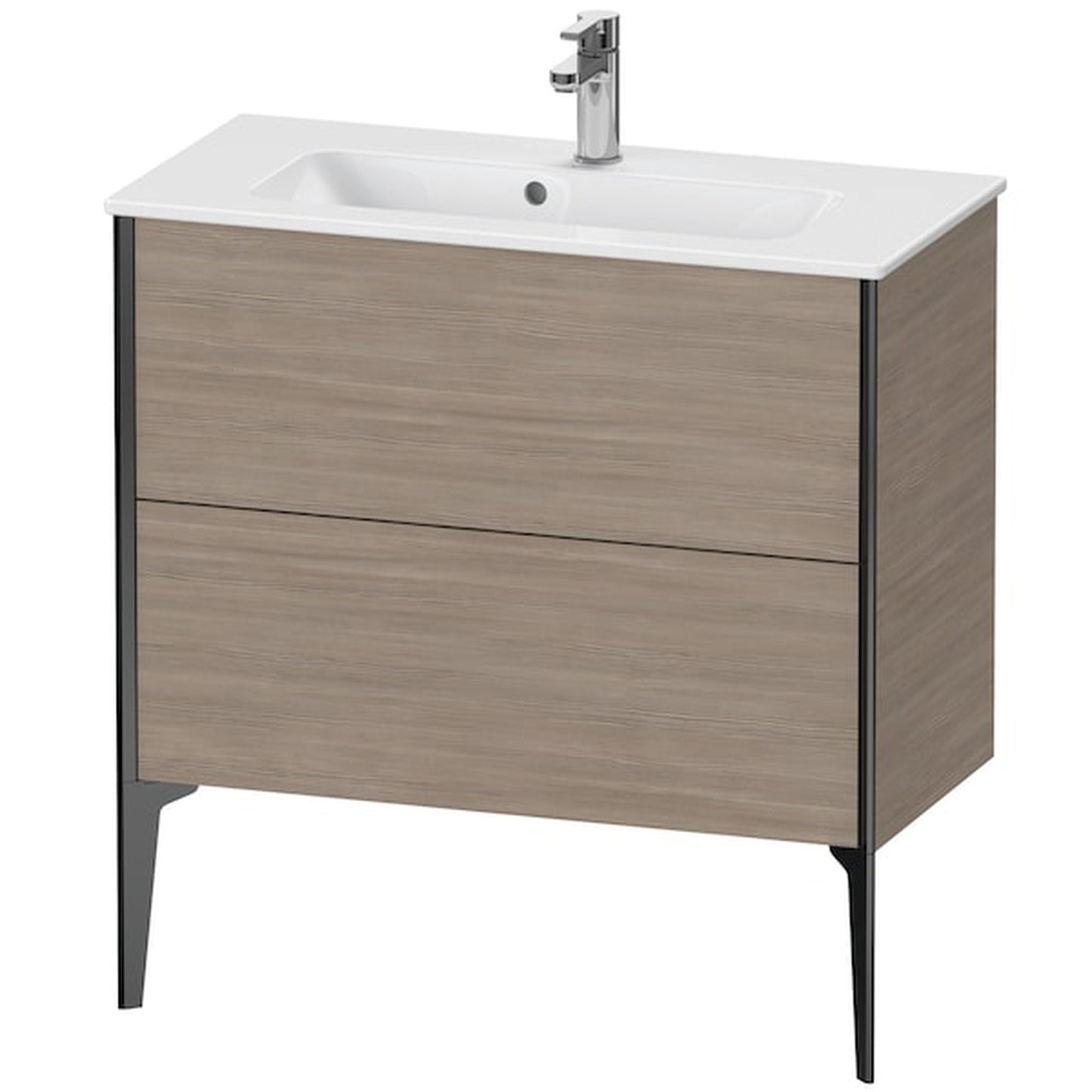 Duravit Xviu 32" x 23" x 15" Two Drawer Floorstanding Vanity Unit, Pine Silver (XV44890B231)