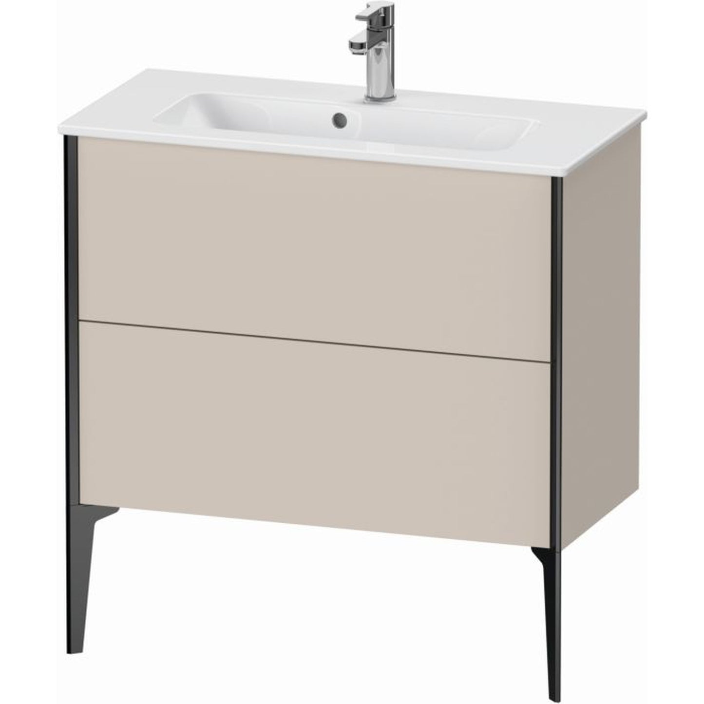 Duravit Xviu 32" x 23" x 15" Two Drawer Floorstanding Vanity Unit, Taupe Matt (XV44890B291)