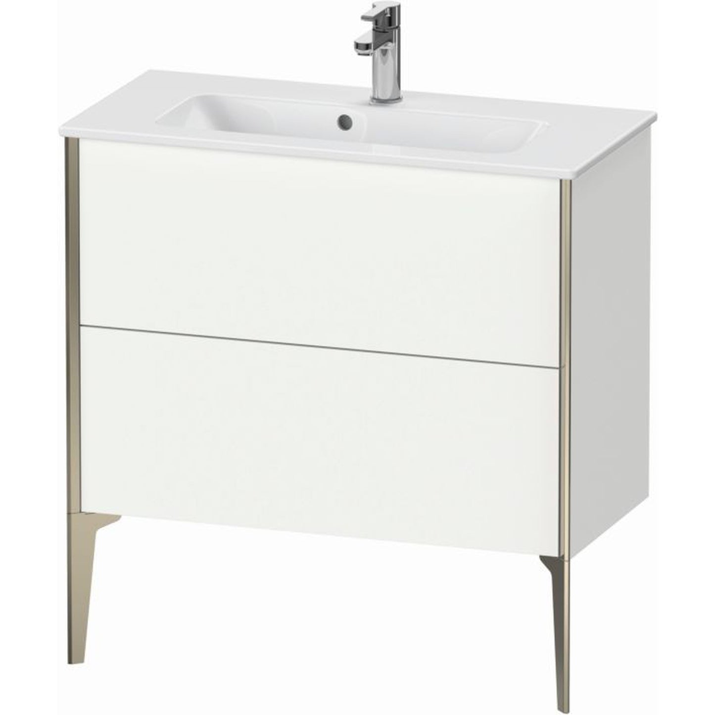 Duravit Xviu 32" x 23" x 15" Two Drawer Floorstanding Vanity Unit, White Matt (XV44890B118)