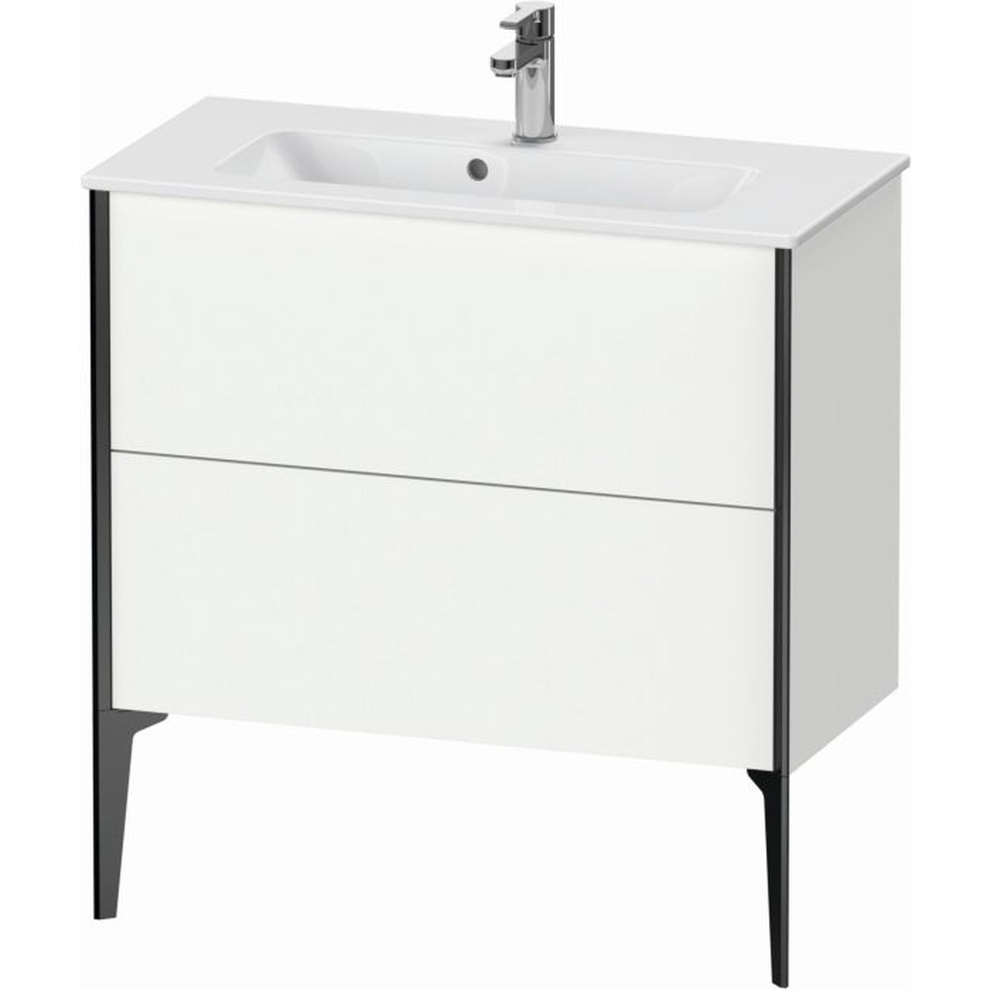 Duravit Xviu 32" x 23" x 15" Two Drawer Floorstanding Vanity Unit, White Matt (XV44890B218)