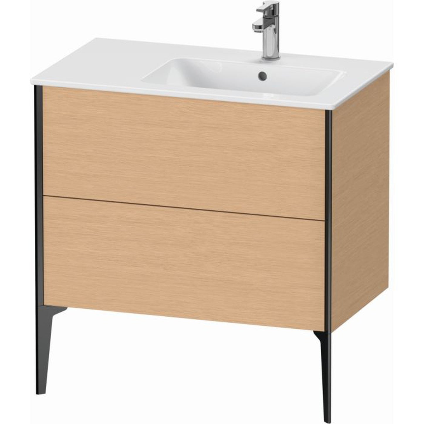 Duravit Xviu 32" x 23" x 19" Two Drawer Floorstanding Vanity Unit, Brushed Oak (XV44870B212)