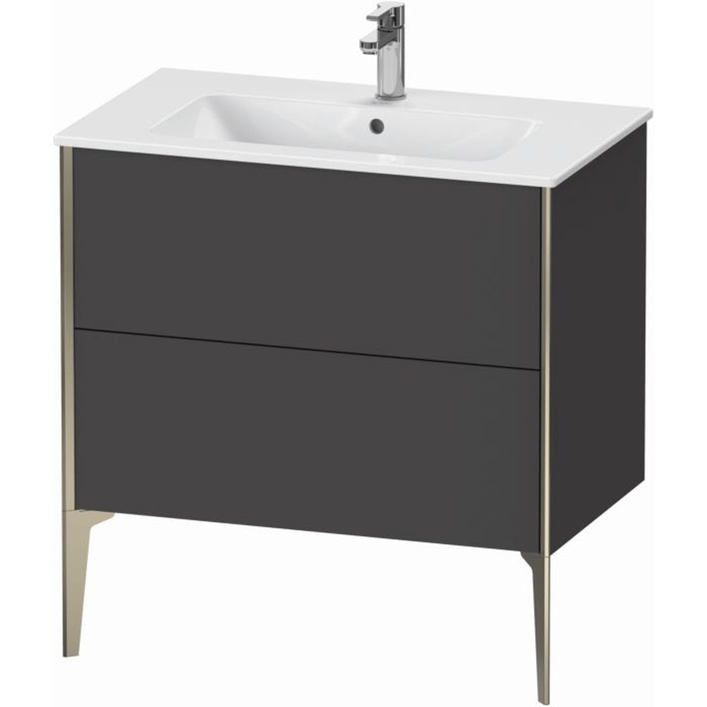 Duravit Xviu 32" x 23" x 19" Two Drawer Floorstanding Vanity Unit, Graphite Matt (XV44820B149)