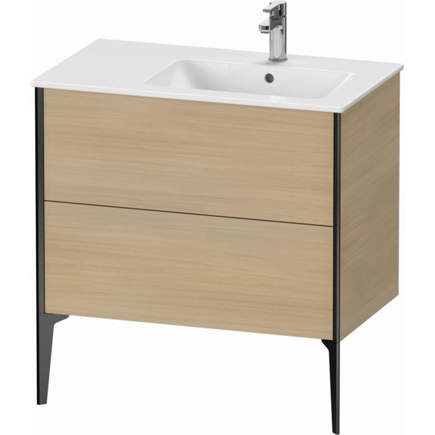 Duravit Xviu 32" x 23" x 19" Two Drawer Floorstanding Vanity Unit, Mediterreanean Oak Real Wood Veneer (XV44870B271)