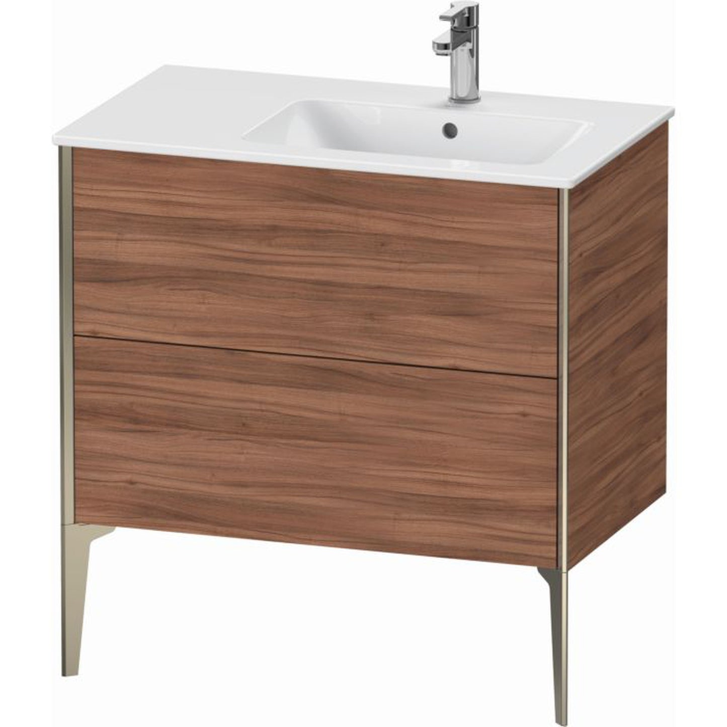 Duravit Xviu 32" x 23" x 19" Two Drawer Floorstanding Vanity Unit, Natural Walnut (XV44870B179)