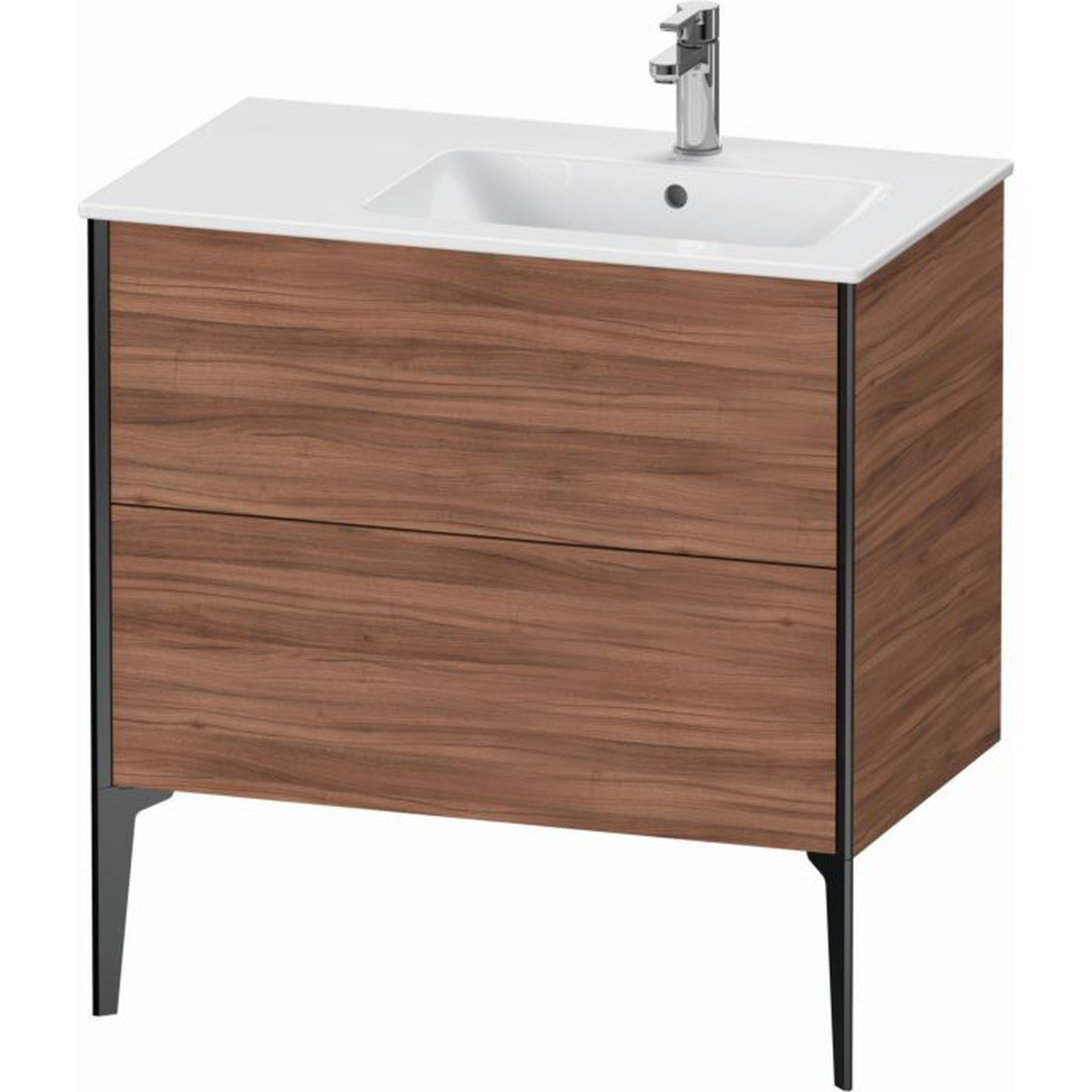 Duravit Xviu 32" x 23" x 19" Two Drawer Floorstanding Vanity Unit, Natural Walnut (XV44870B279)
