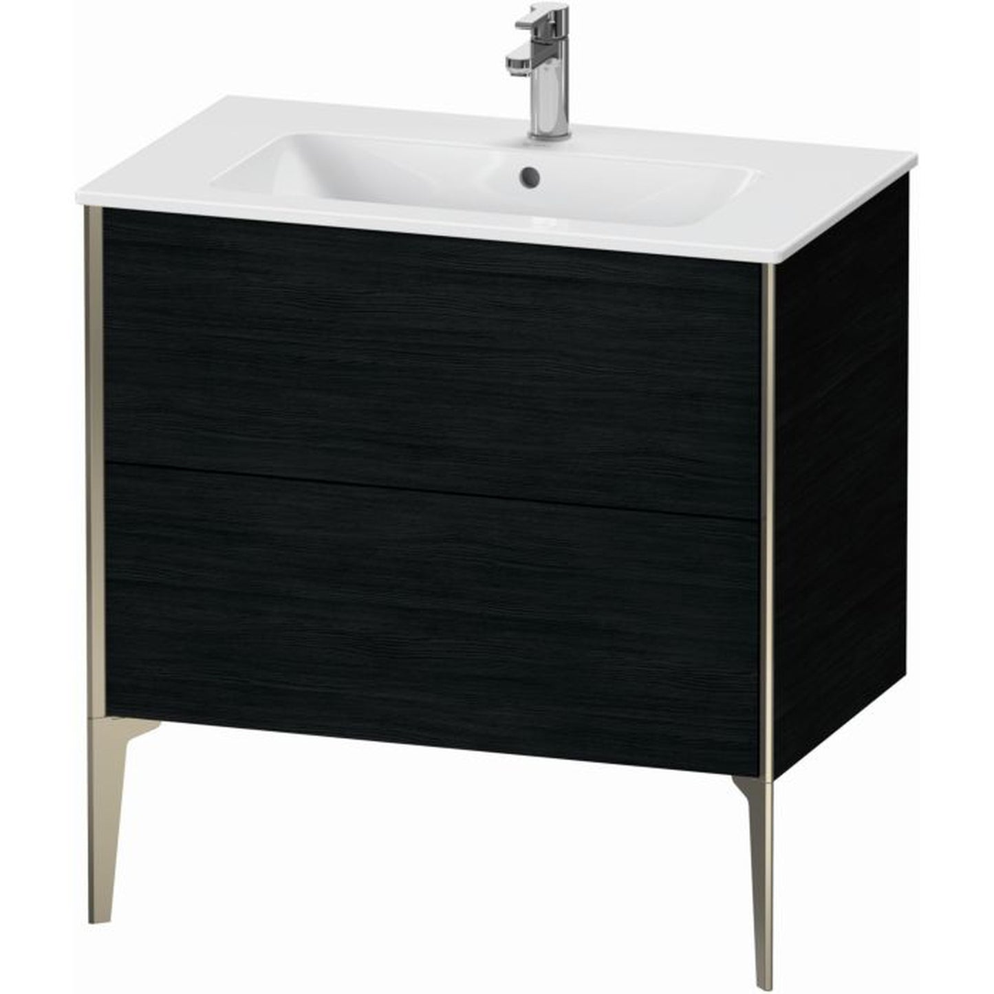Duravit Xviu 32" x 23" x 19" Two Drawer Floorstanding Vanity Unit, Oak Black (XV44820B116)