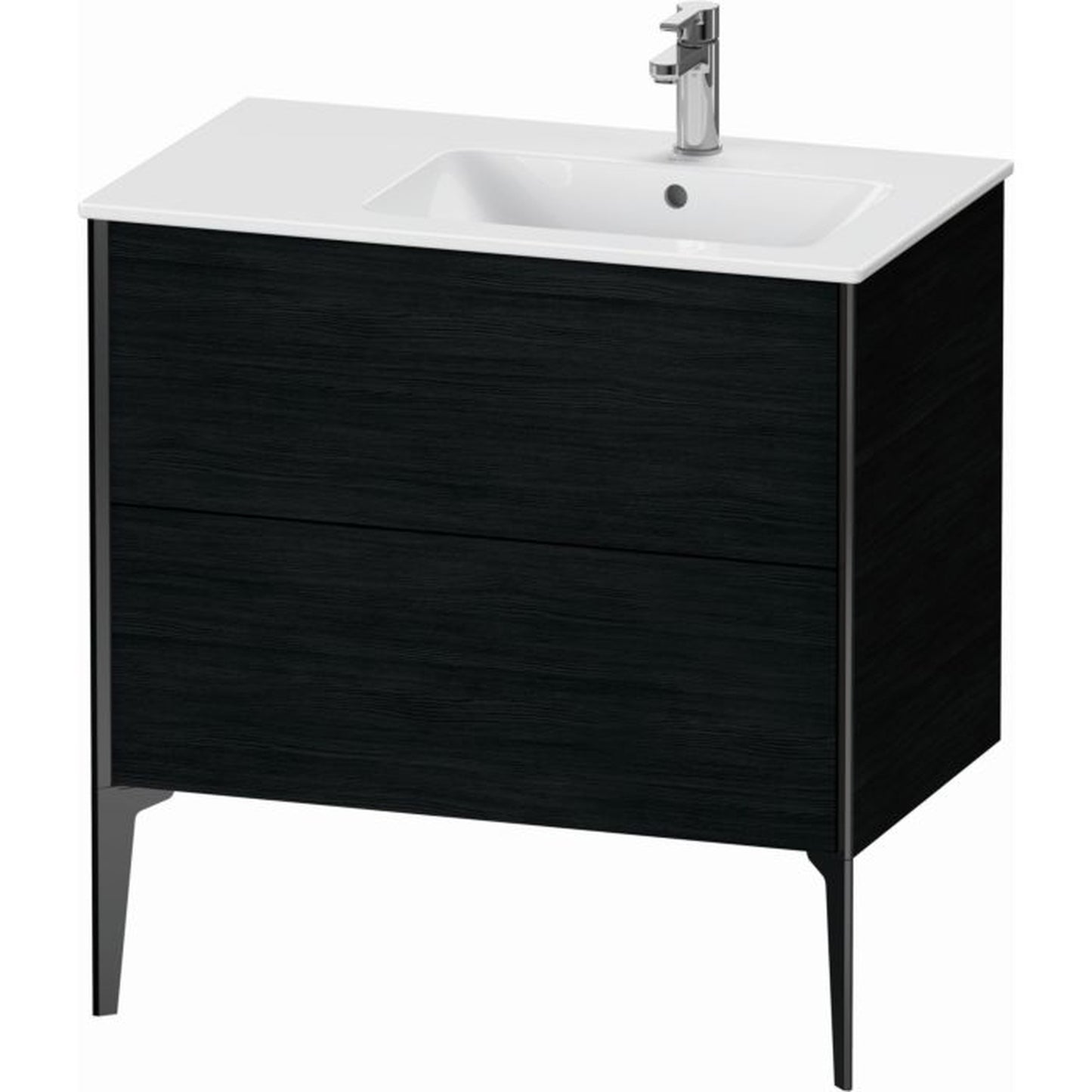 Duravit Xviu 32" x 23" x 19" Two Drawer Floorstanding Vanity Unit, Oak Black (XV44870B216)