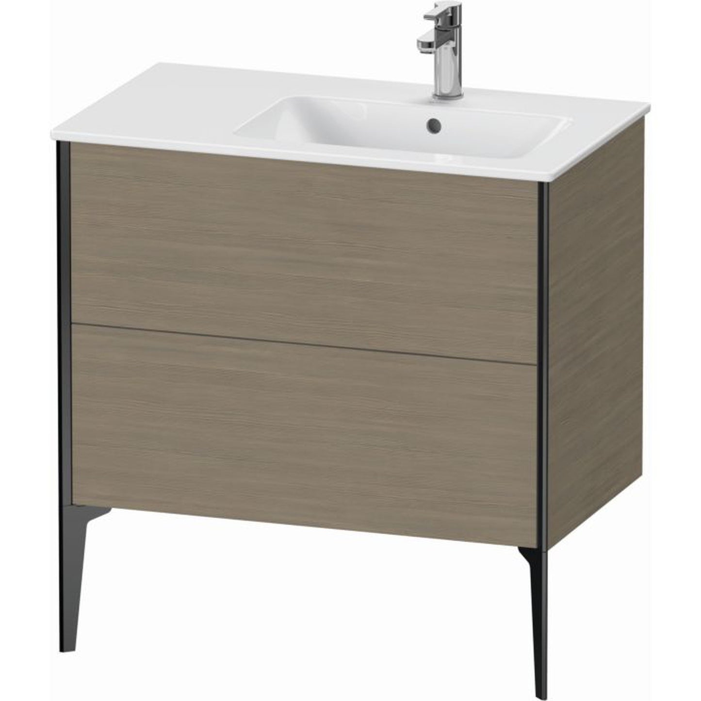 Duravit Xviu 32" x 23" x 19" Two Drawer Floorstanding Vanity Unit, Oak Terra (XV44870B235)