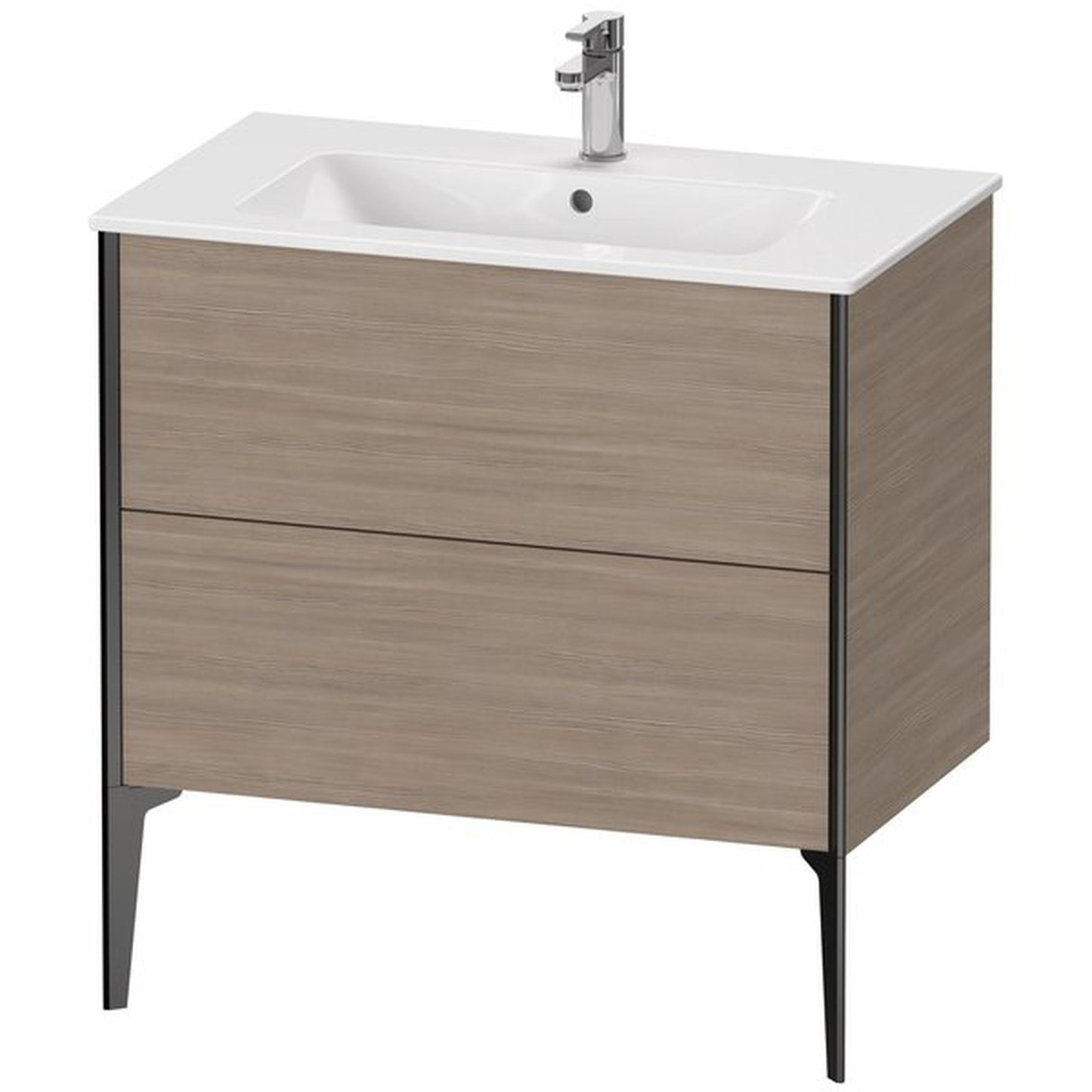 Duravit Xviu 32" x 23" x 19" Two Drawer Floorstanding Vanity Unit, Pine Silver (XV44820B231)