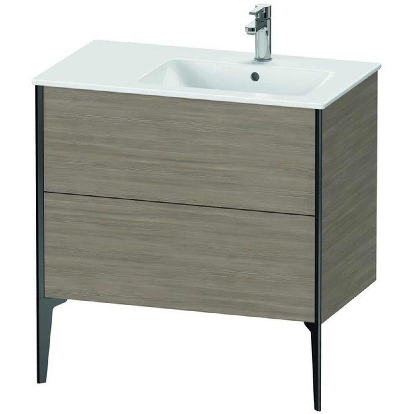 Duravit Xviu 32" x 23" x 19" Two Drawer Floorstanding Vanity Unit, Pine Silver (XV44870B231)