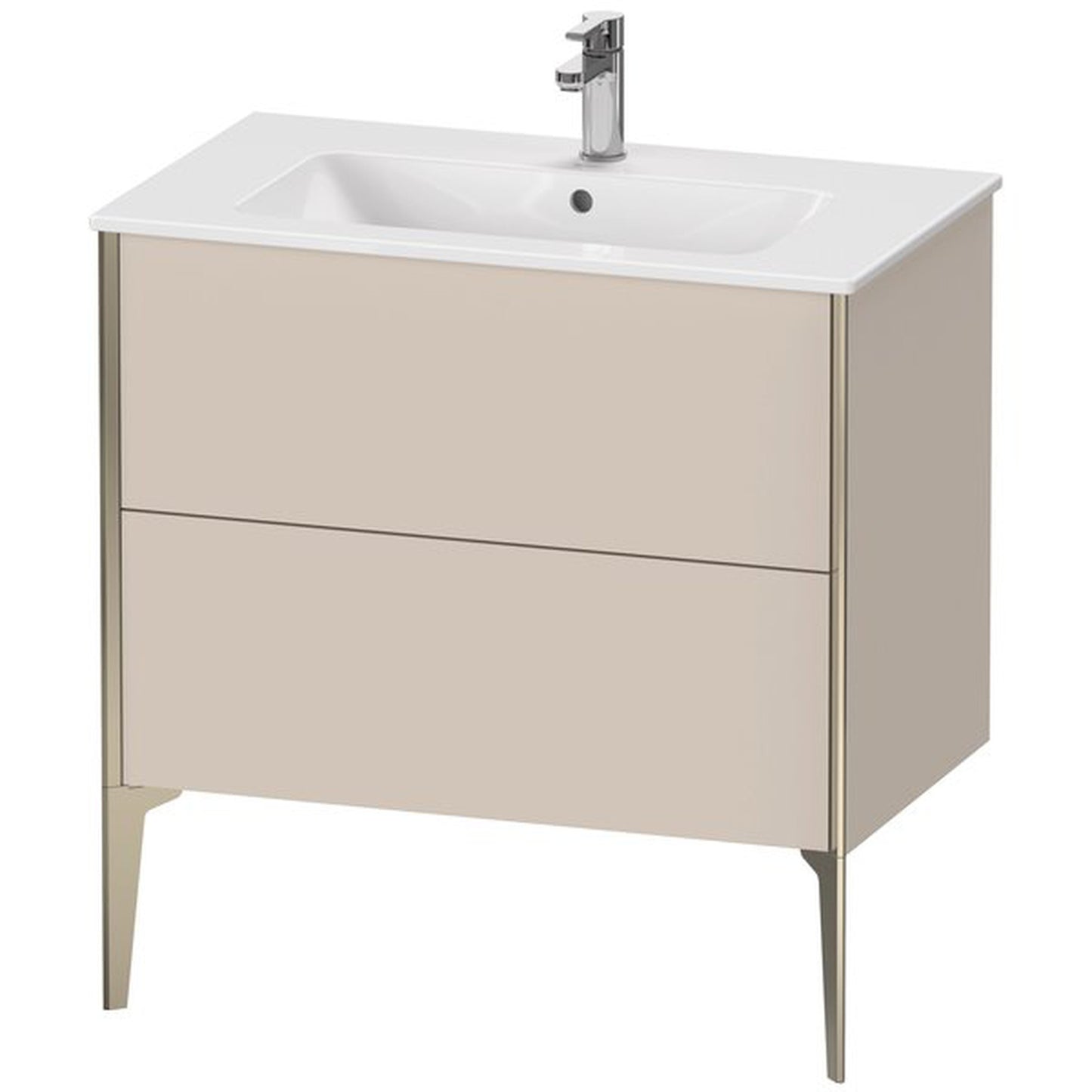 Duravit Xviu 32" x 23" x 19" Two Drawer Floorstanding Vanity Unit, Taupe Matt (XV44820B191)