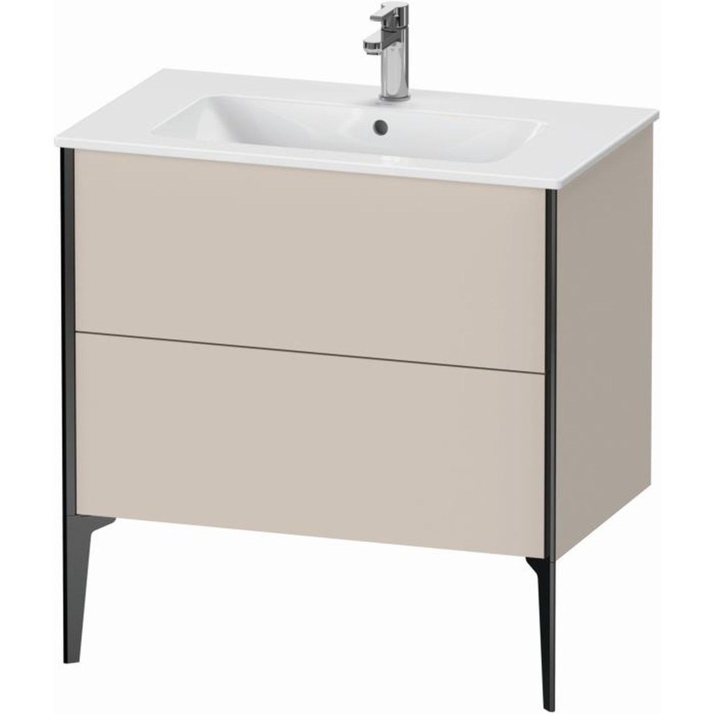Duravit Xviu 32" x 23" x 19" Two Drawer Floorstanding Vanity Unit, Taupe Matt (XV44820B291)