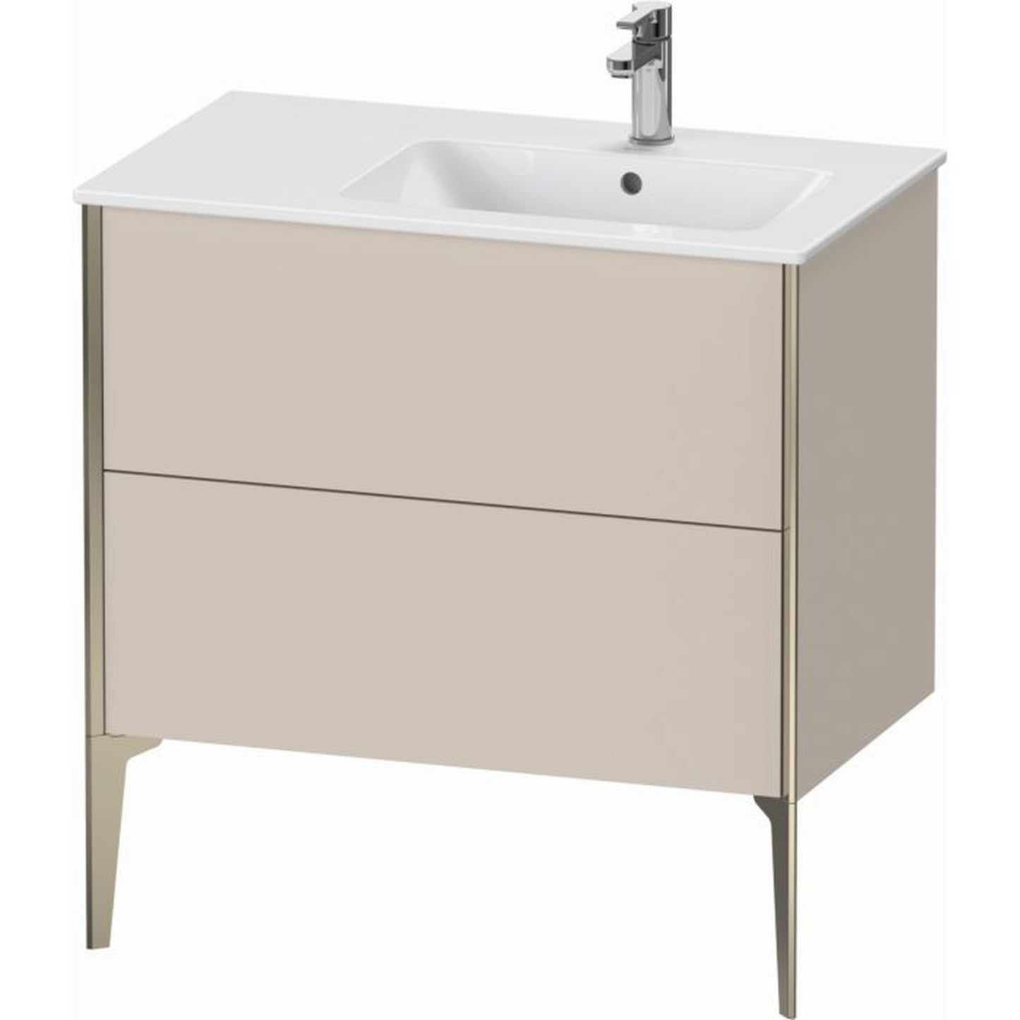 Duravit Xviu 32" x 23" x 19" Two Drawer Floorstanding Vanity Unit, Taupe Matt (XV44870B191)