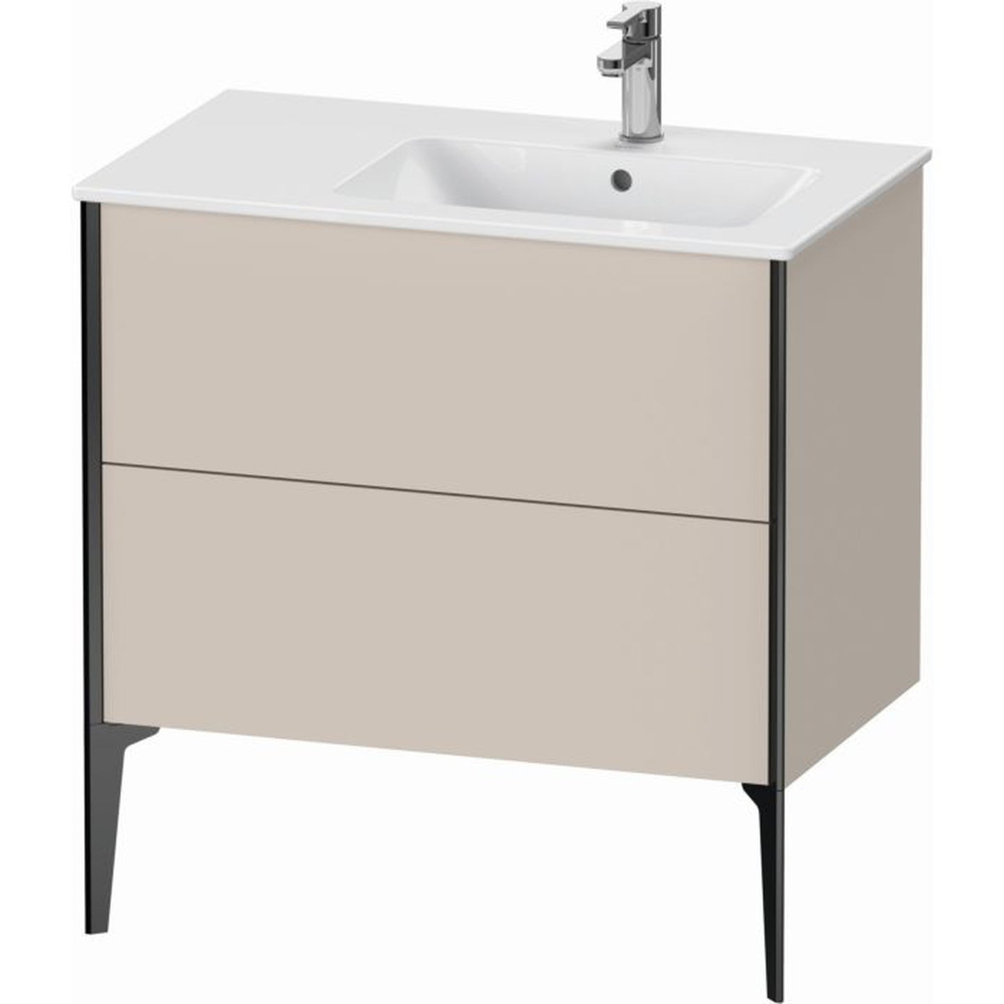 Duravit Xviu 32" x 23" x 19" Two Drawer Floorstanding Vanity Unit, Taupe Matt (XV44870B291)