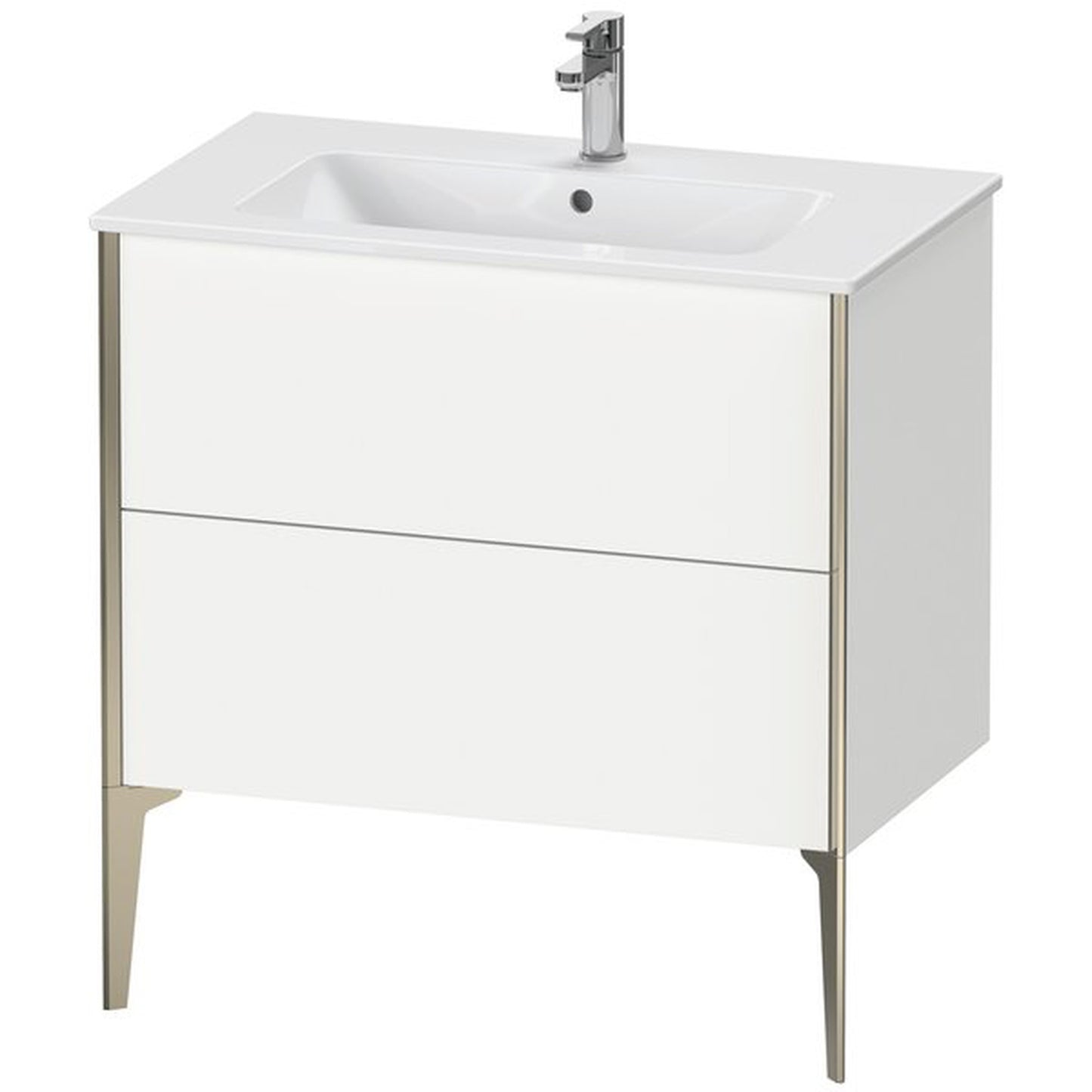 Duravit Xviu 32" x 23" x 19" Two Drawer Floorstanding Vanity Unit, White Matt (XV44820B118)
