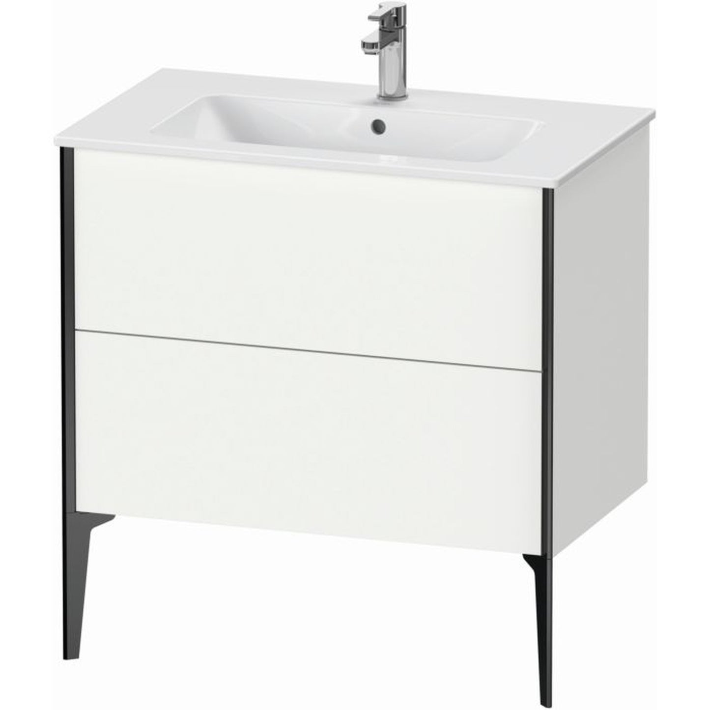 Duravit Xviu 32" x 23" x 19" Two Drawer Floorstanding Vanity Unit, White Matt (XV44820B218)