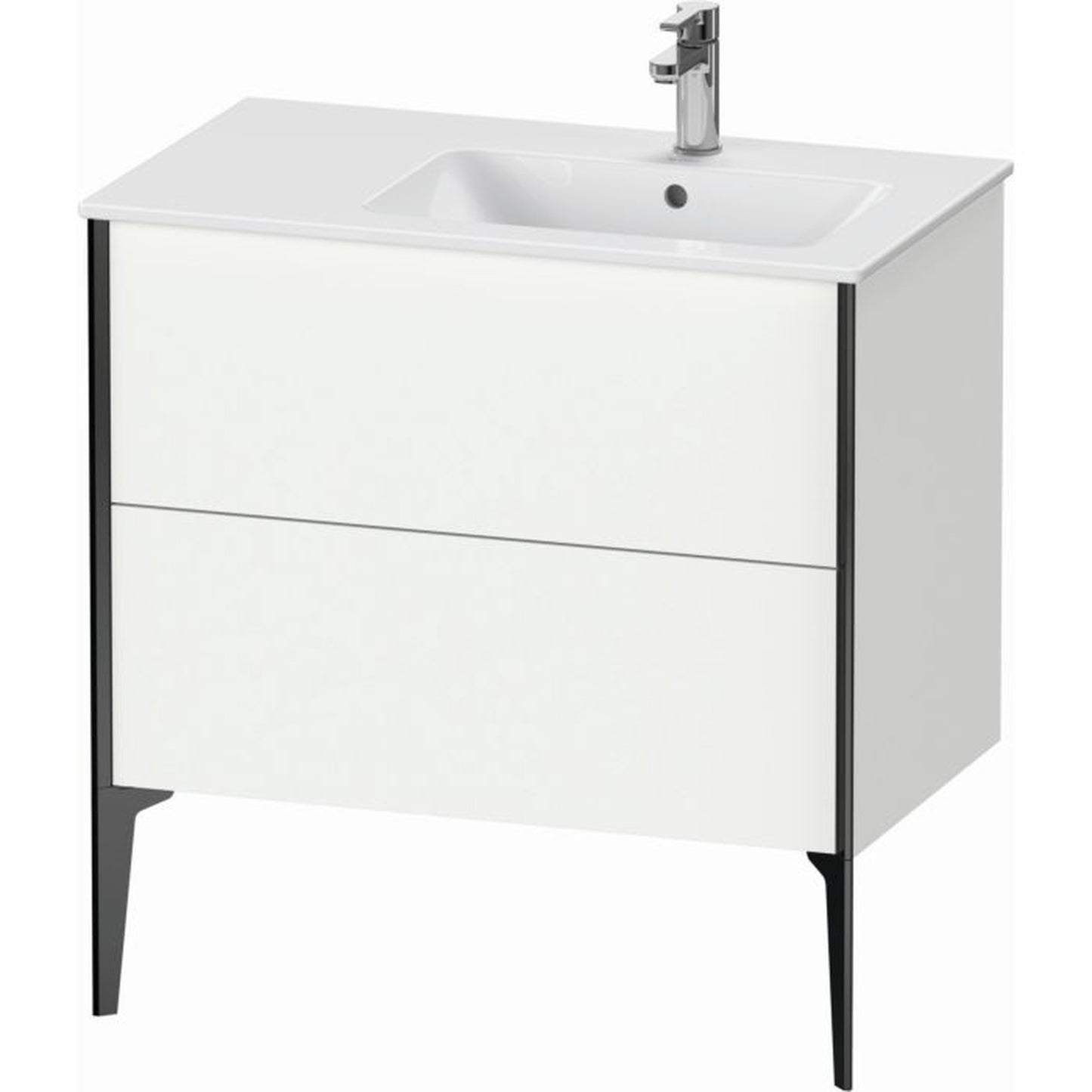 Duravit Xviu 32" x 23" x 19" Two Drawer Floorstanding Vanity Unit, White Matt (XV44870B218)