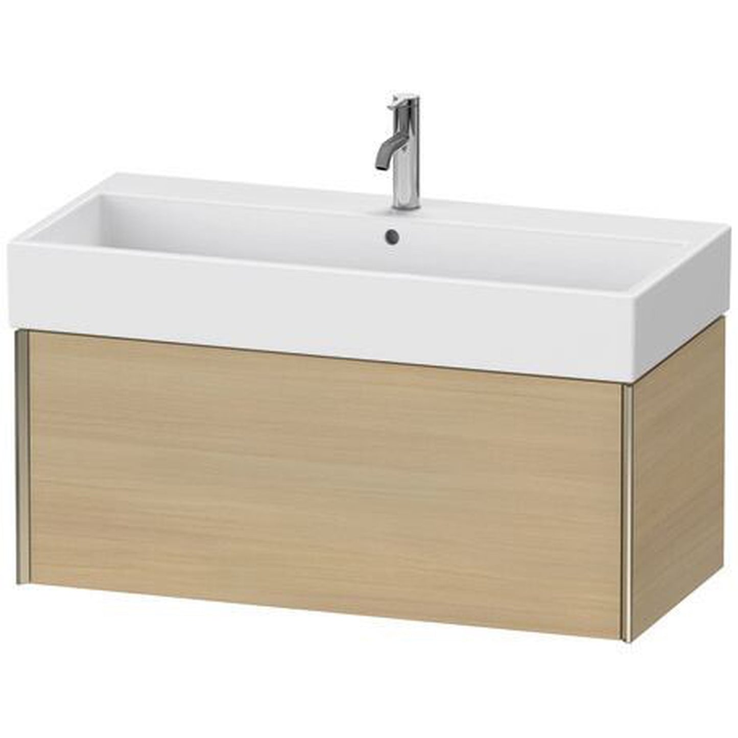 Duravit Xviu 39" x 16" x 18" One Drawer Wall-Mount Vanity Unit, Mediterreanean Oak Real Wood Veneer (XV42370B171)