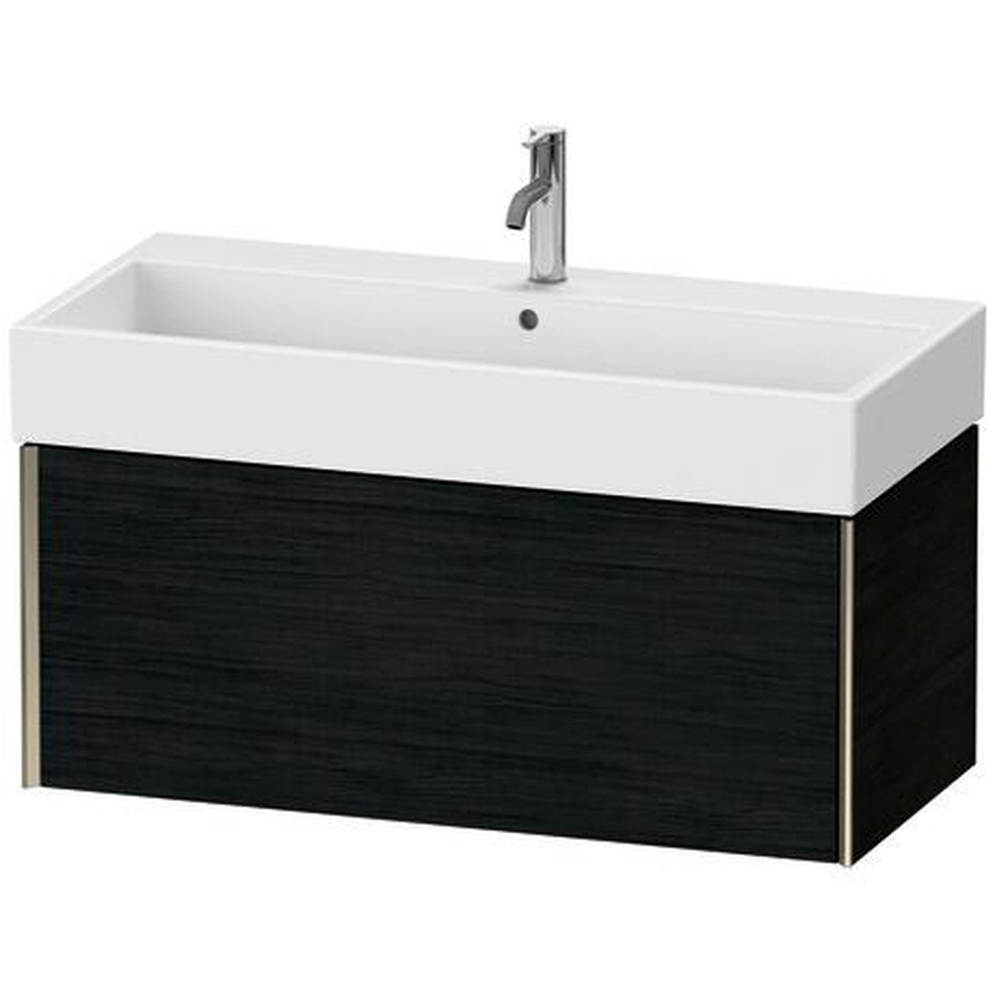 Duravit Xviu 39" x 16" x 18" One Drawer Wall-Mount Vanity Unit, Oak Black (XV42370B116)