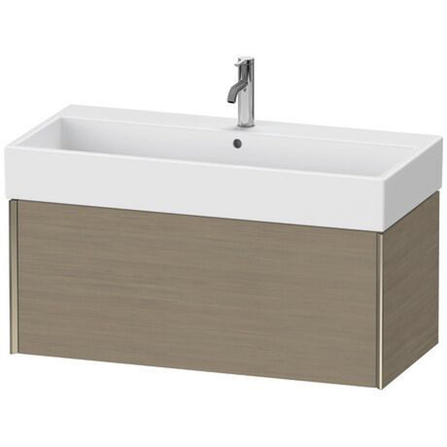 Duravit Xviu 39" x 16" x 18" One Drawer Wall-Mount Vanity Unit, Oak Terra (XV42370B135)