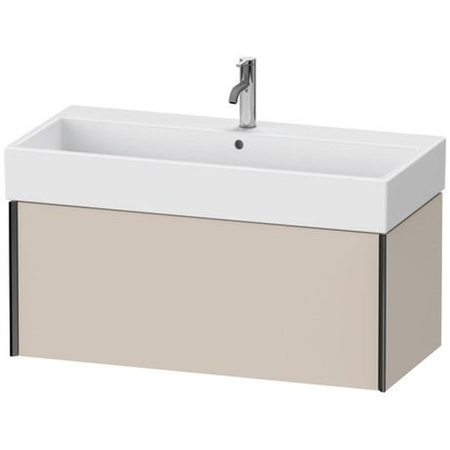 Duravit Xviu 39" x 16" x 18" One Drawer Wall-Mount Vanity Unit, Taupe Matt (XV42370B291)