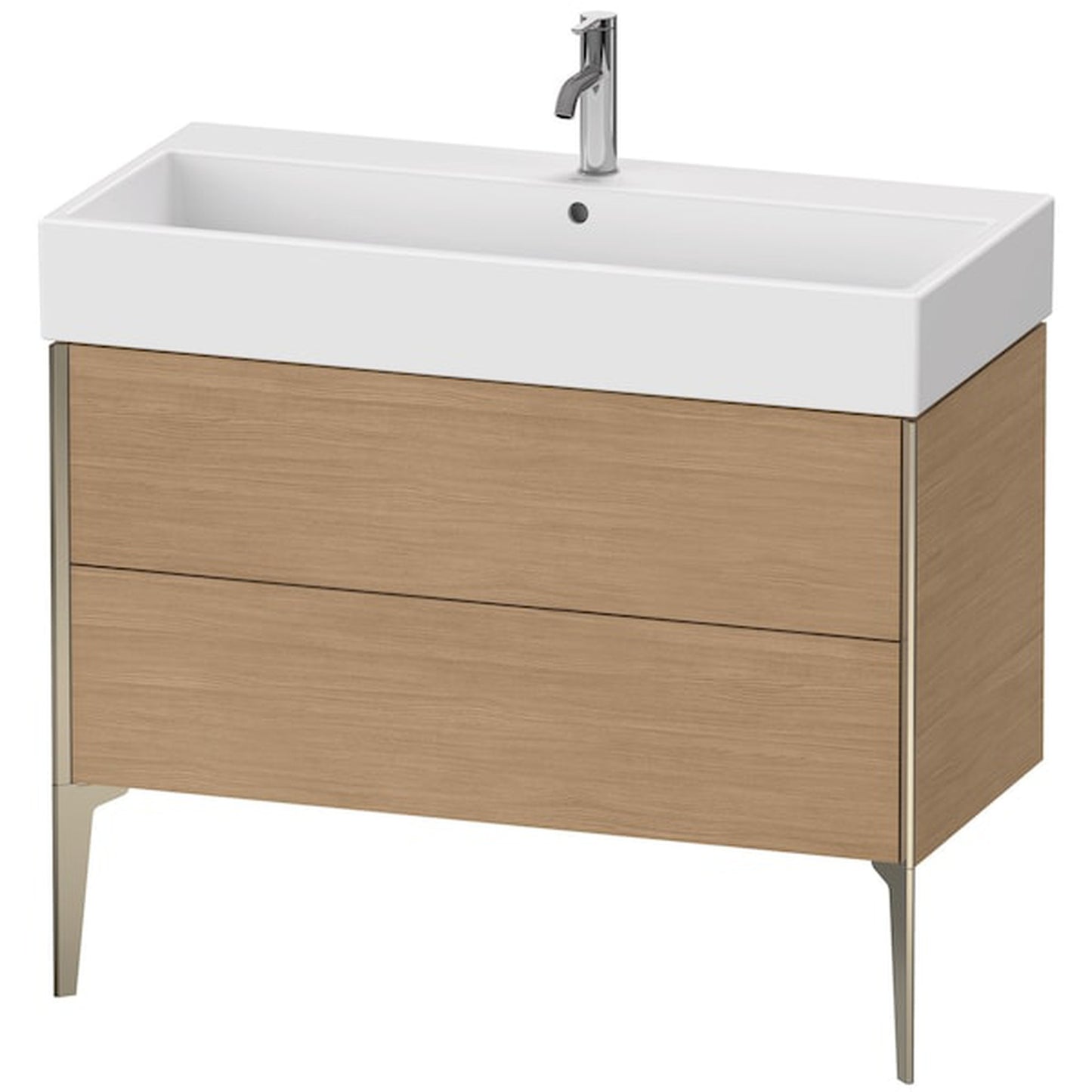 Duravit Xviu 39" x 19" x 18" Two Drawer Floorstanding Vanity Unit, European Oak (XV45370B152)
