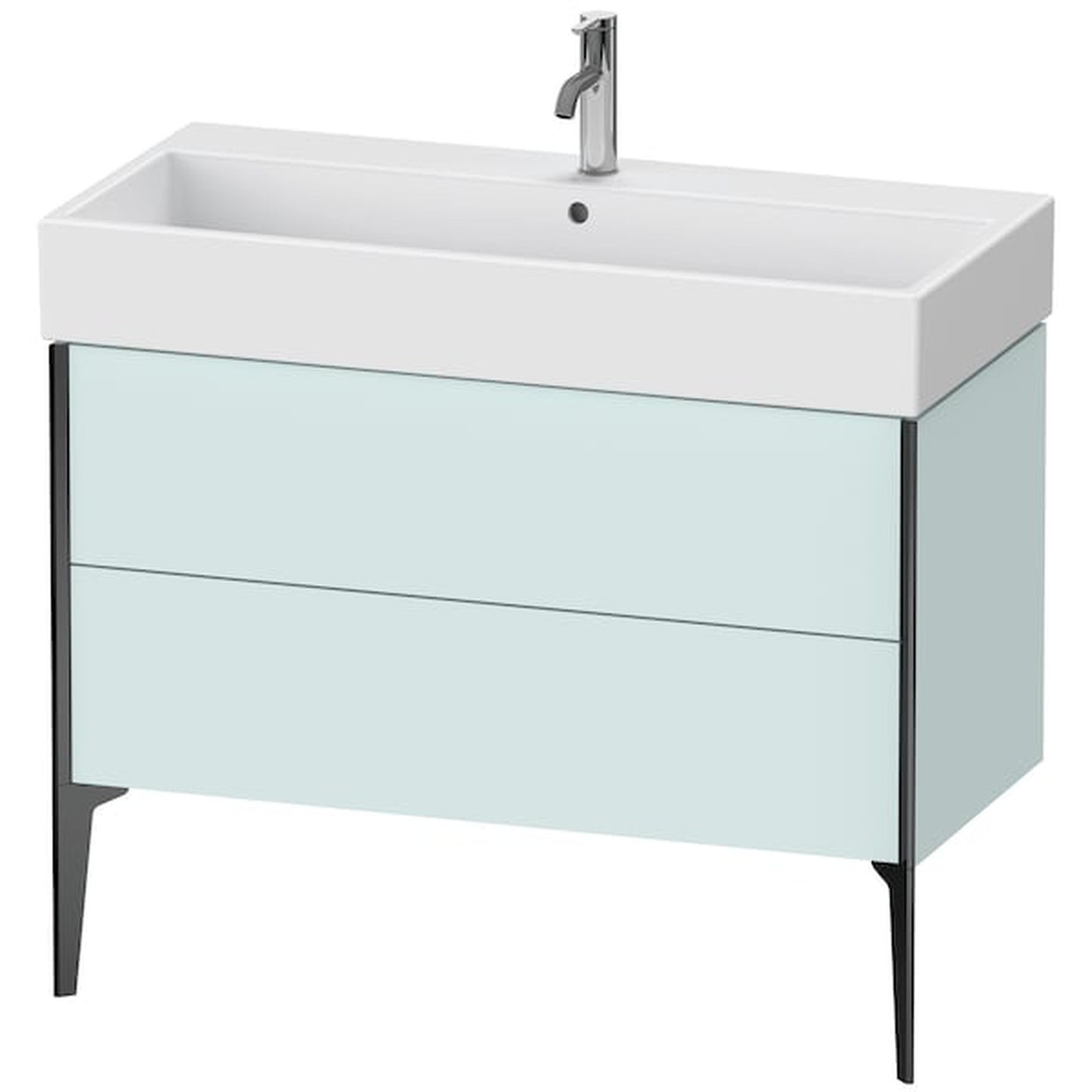 Duravit Xviu 39" x 19" x 18" Two Drawer Floorstanding Vanity Unit, Light Blue (XV45370B209)