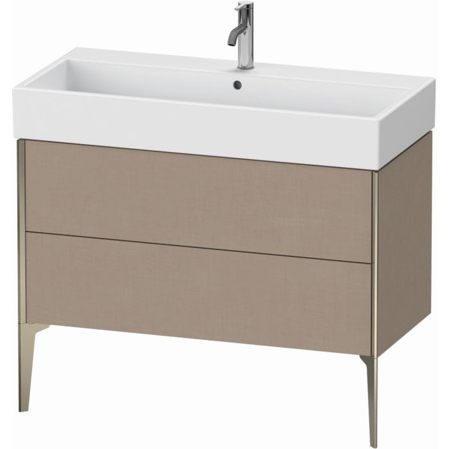 Duravit Xviu 39" x 19" x 18" Two Drawer Floorstanding Vanity Unit, Linen (XV45370B175)