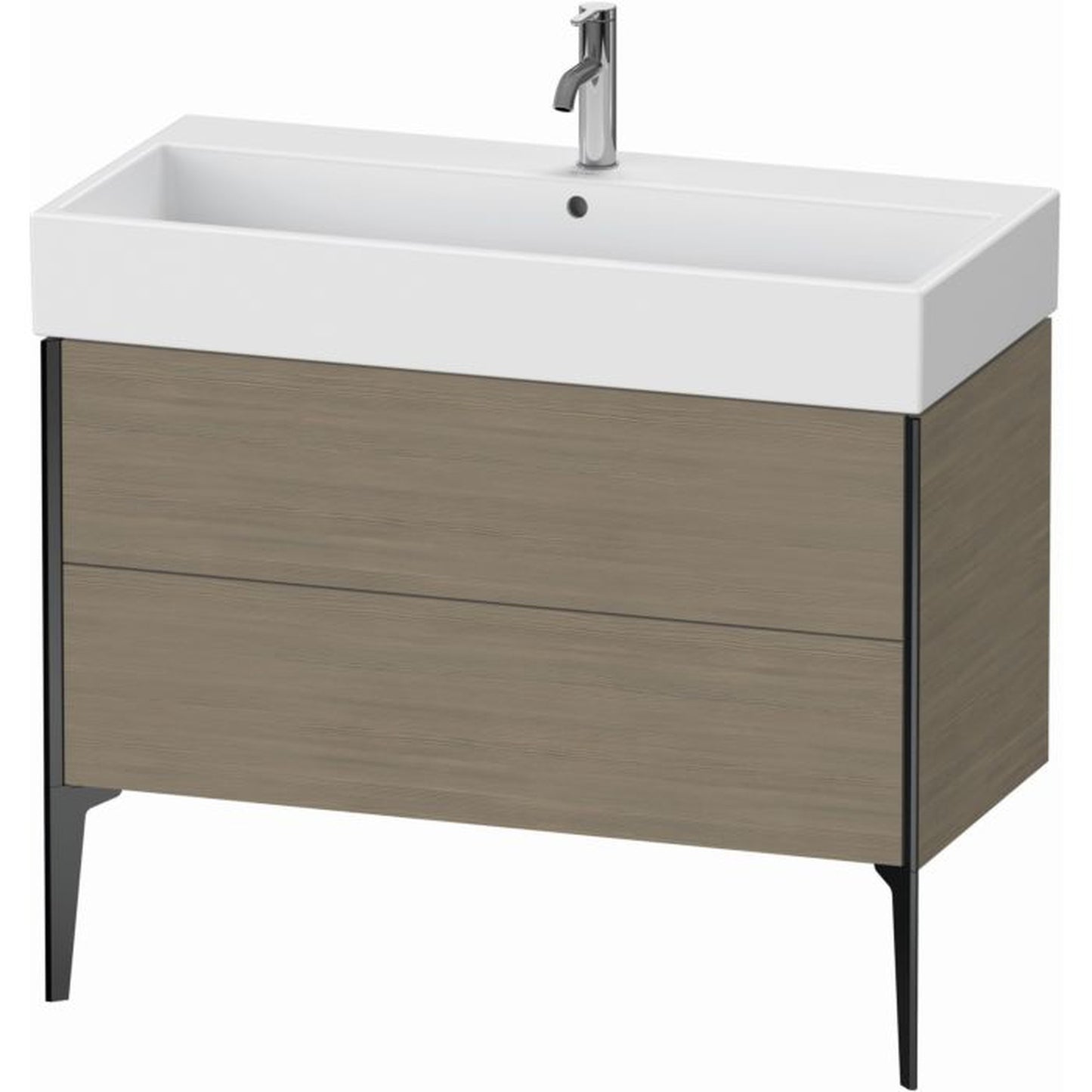 Duravit Xviu 39" x 19" x 18" Two Drawer Floorstanding Vanity Unit, Oak Terra (XV45370B235)