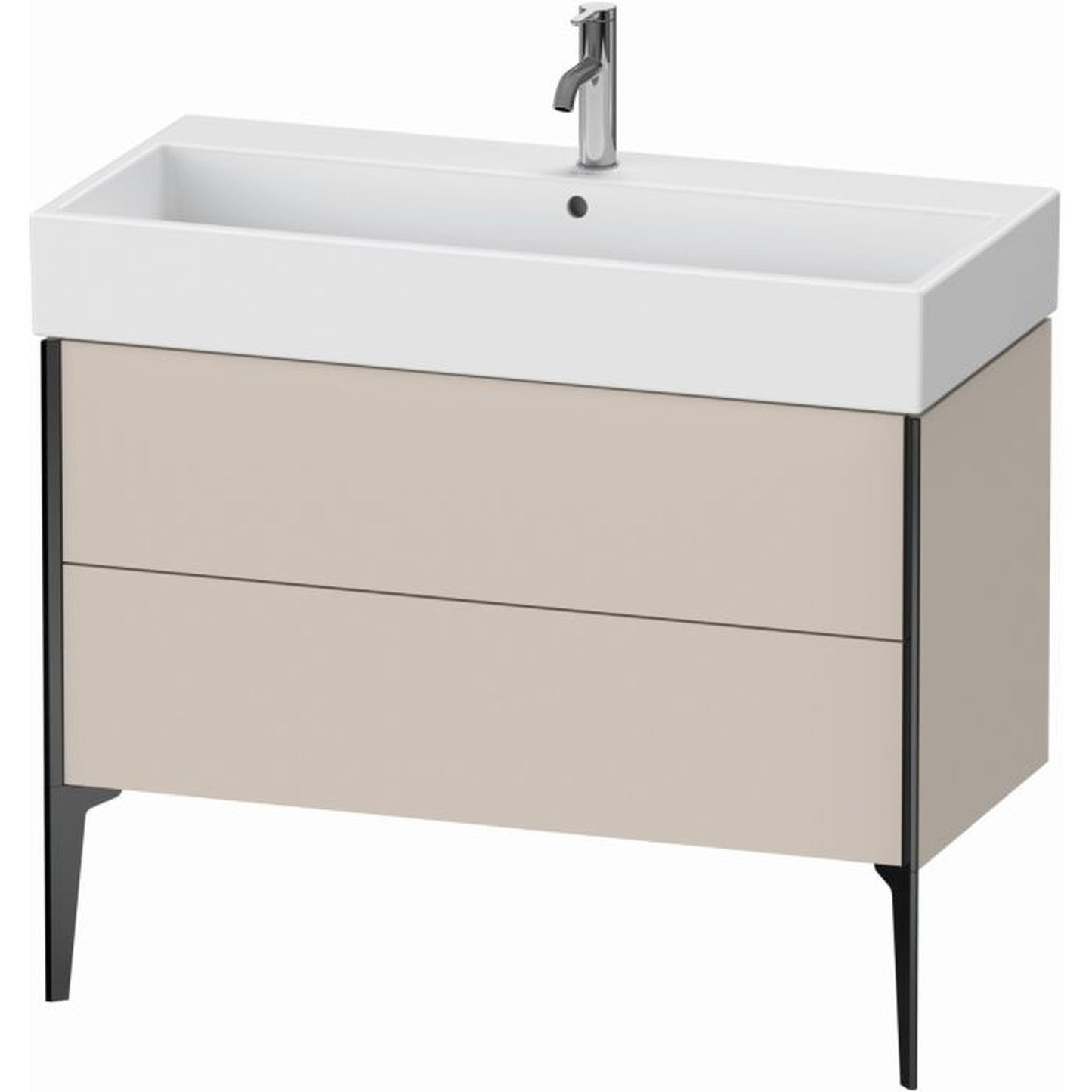 Duravit Xviu 39" x 19" x 18" Two Drawer Floorstanding Vanity Unit, Taupe Matt (XV45370B291)