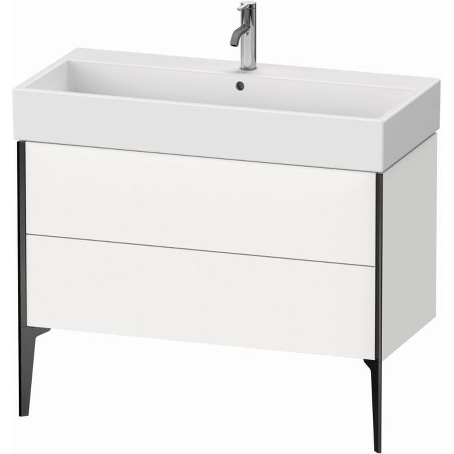 Duravit Xviu 39" x 19" x 18" Two Drawer Floorstanding Vanity Unit, White Matt (XV45370B218)