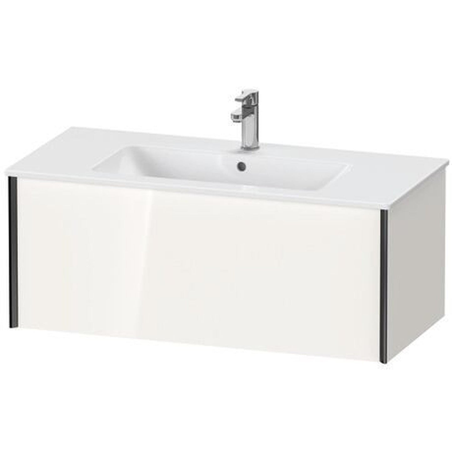 Duravit Xviu 40" x 16" x 19" One Drawer Wall-Mount Vanity Unit, White High Gloss (XV40270B222)