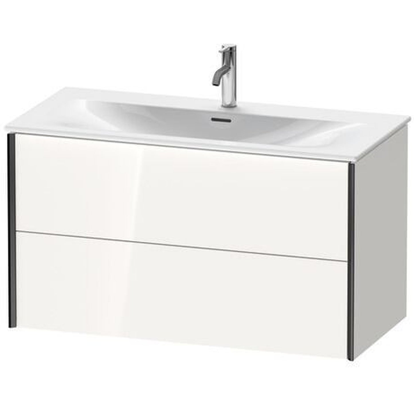 Duravit Xviu 40" x 22" x 19" Two Drawer Wall-Mount Vanity Unit, White High Gloss Lacquer (XV41350B285)