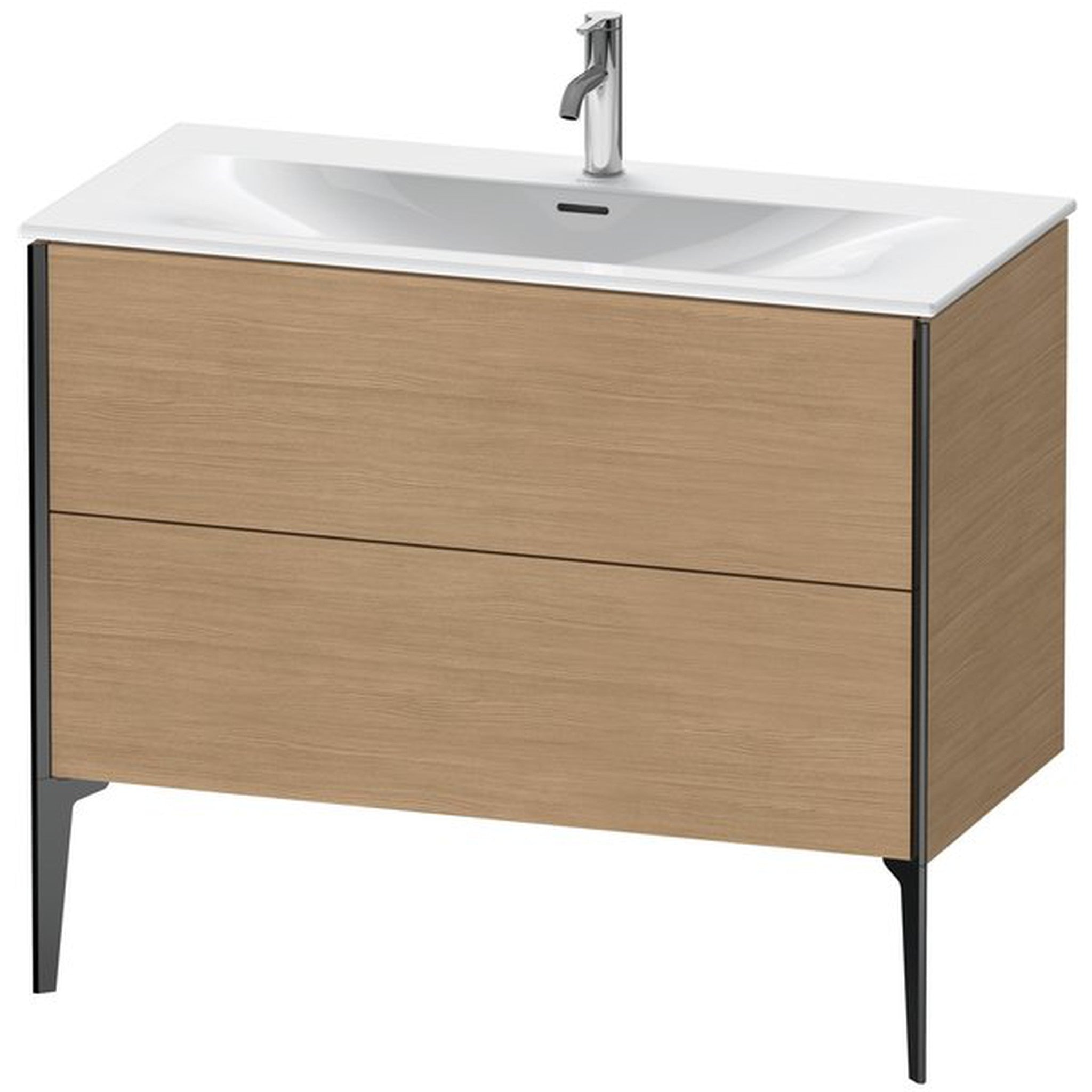 Duravit Xviu 40" x 23" x 19" Two Drawer Floorstanding Vanity Unit, Eur