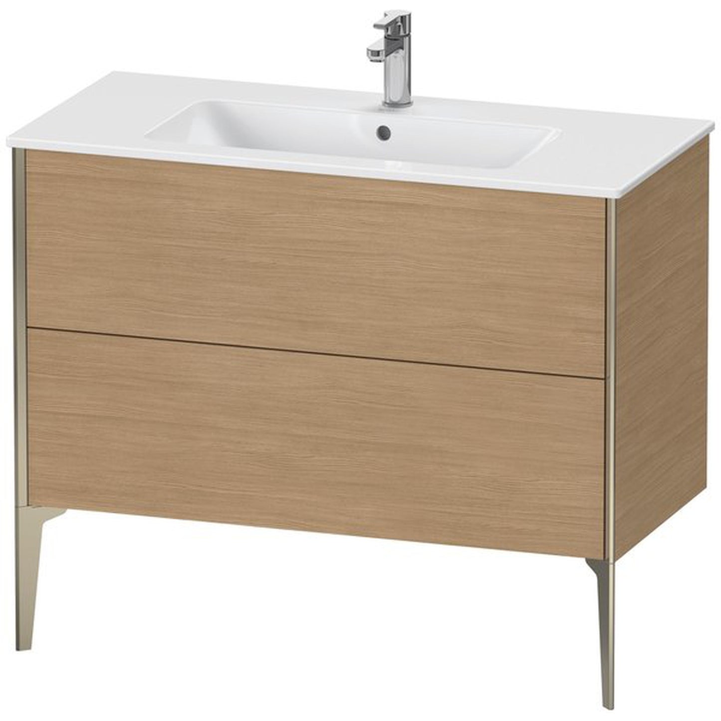 Duravit Xviu 40" x 23" x 19" Two Drawer Floorstanding Vanity Unit, European Oak (XV44830B152)