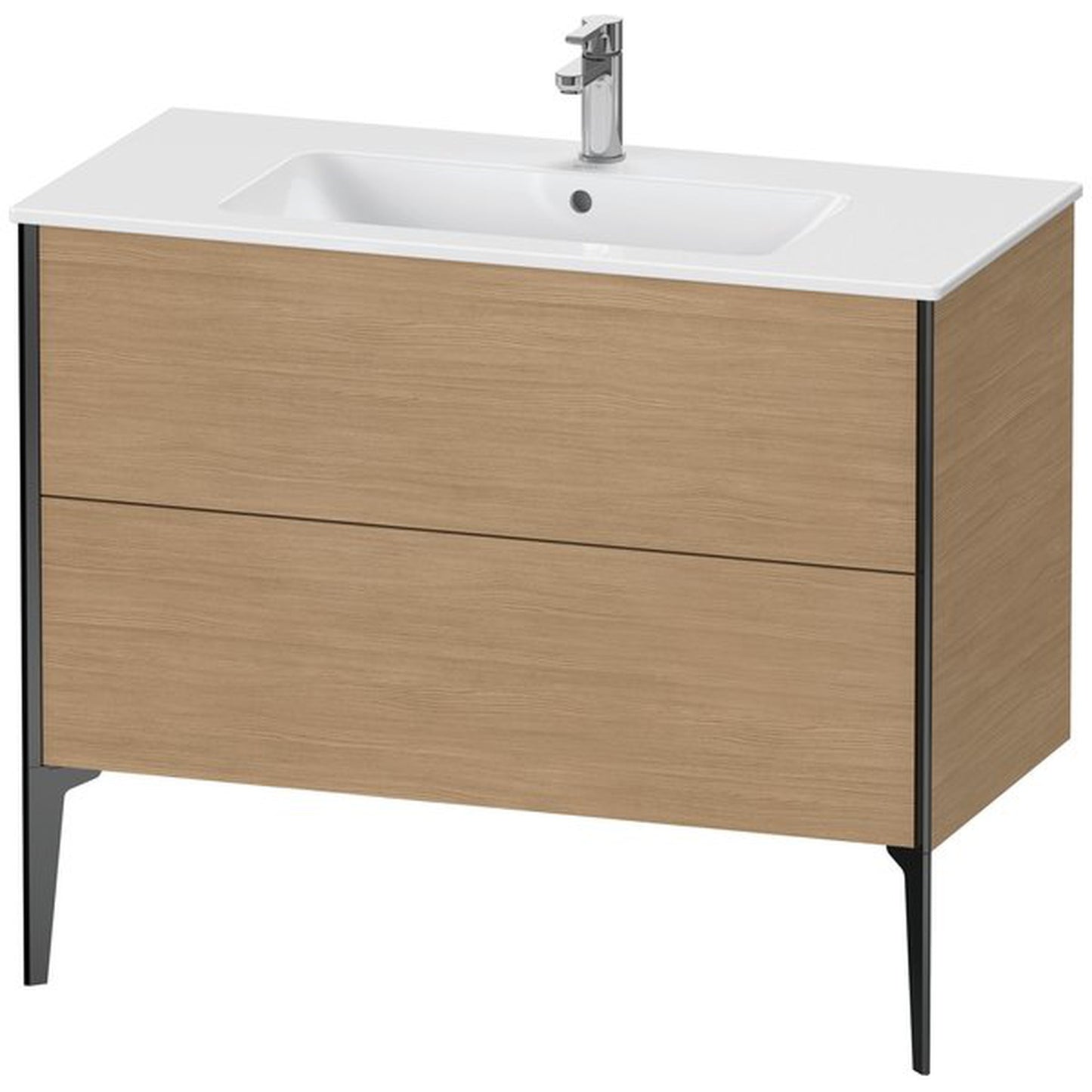 Duravit Xviu 40" x 23" x 19" Two Drawer Floorstanding Vanity Unit, European Oak (XV44830B252)