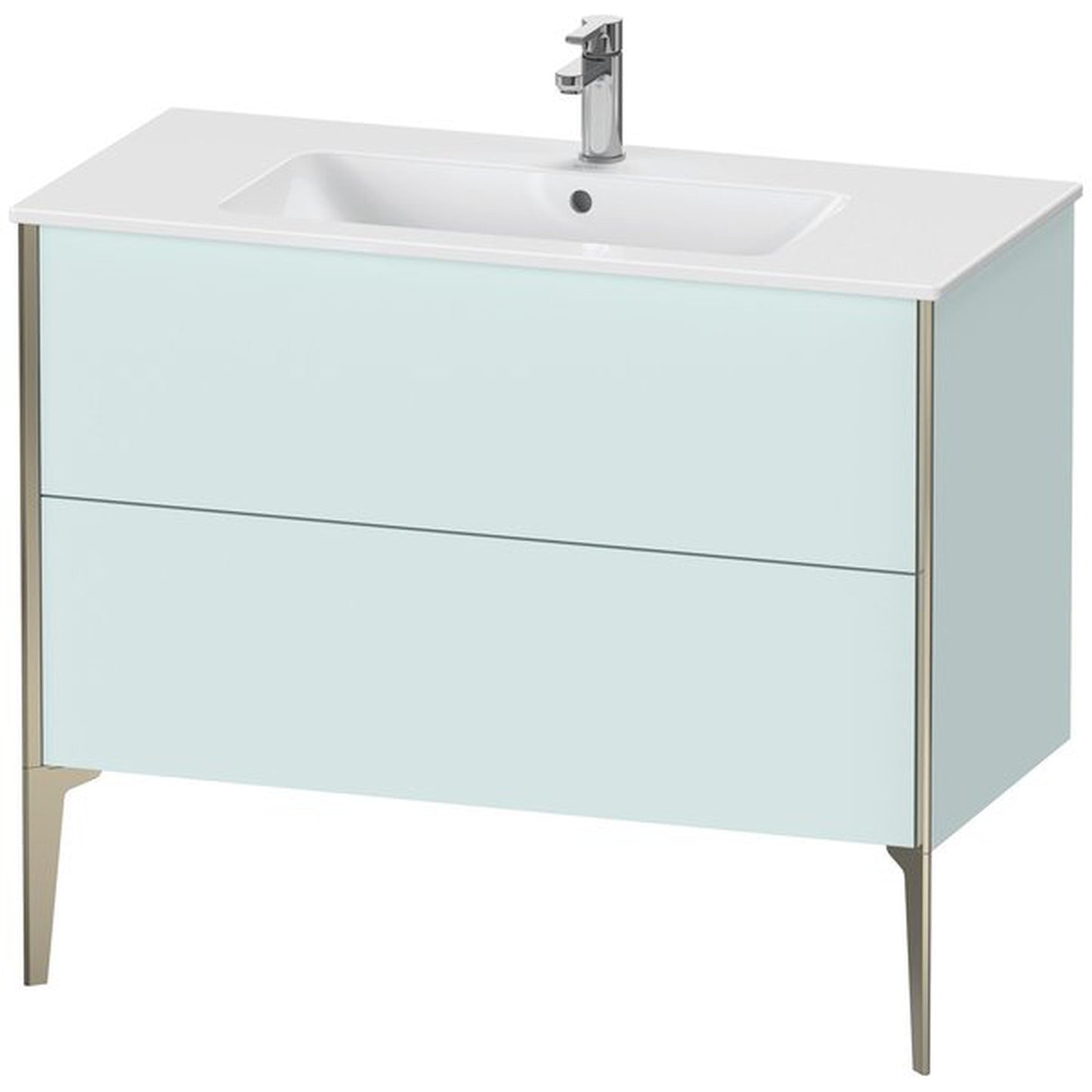 Duravit Xviu 40" x 23" x 19" Two Drawer Floorstanding Vanity Unit, Light Blue (XV44830B109)