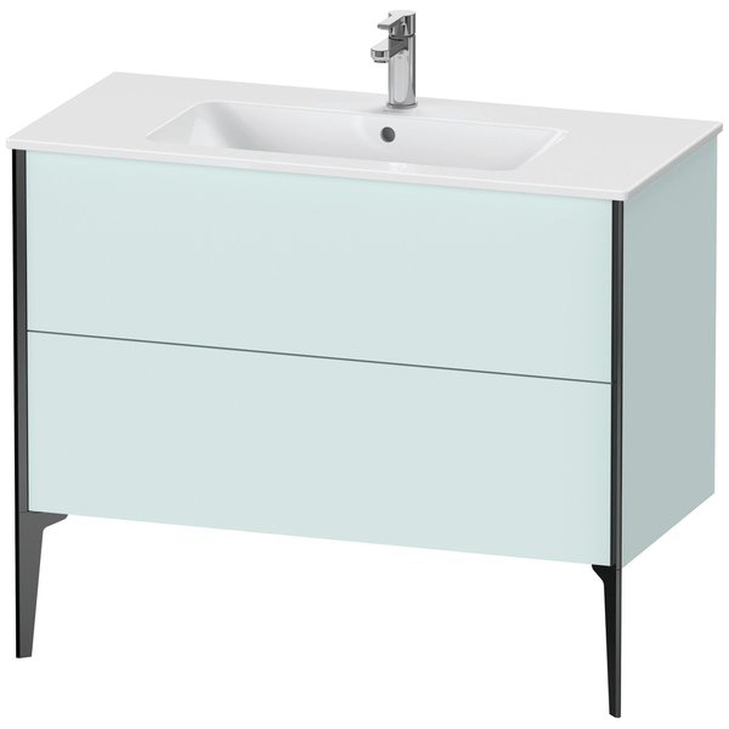 Duravit Xviu 40" x 23" x 19" Two Drawer Floorstanding Vanity Unit, Light Blue (XV44830B209)