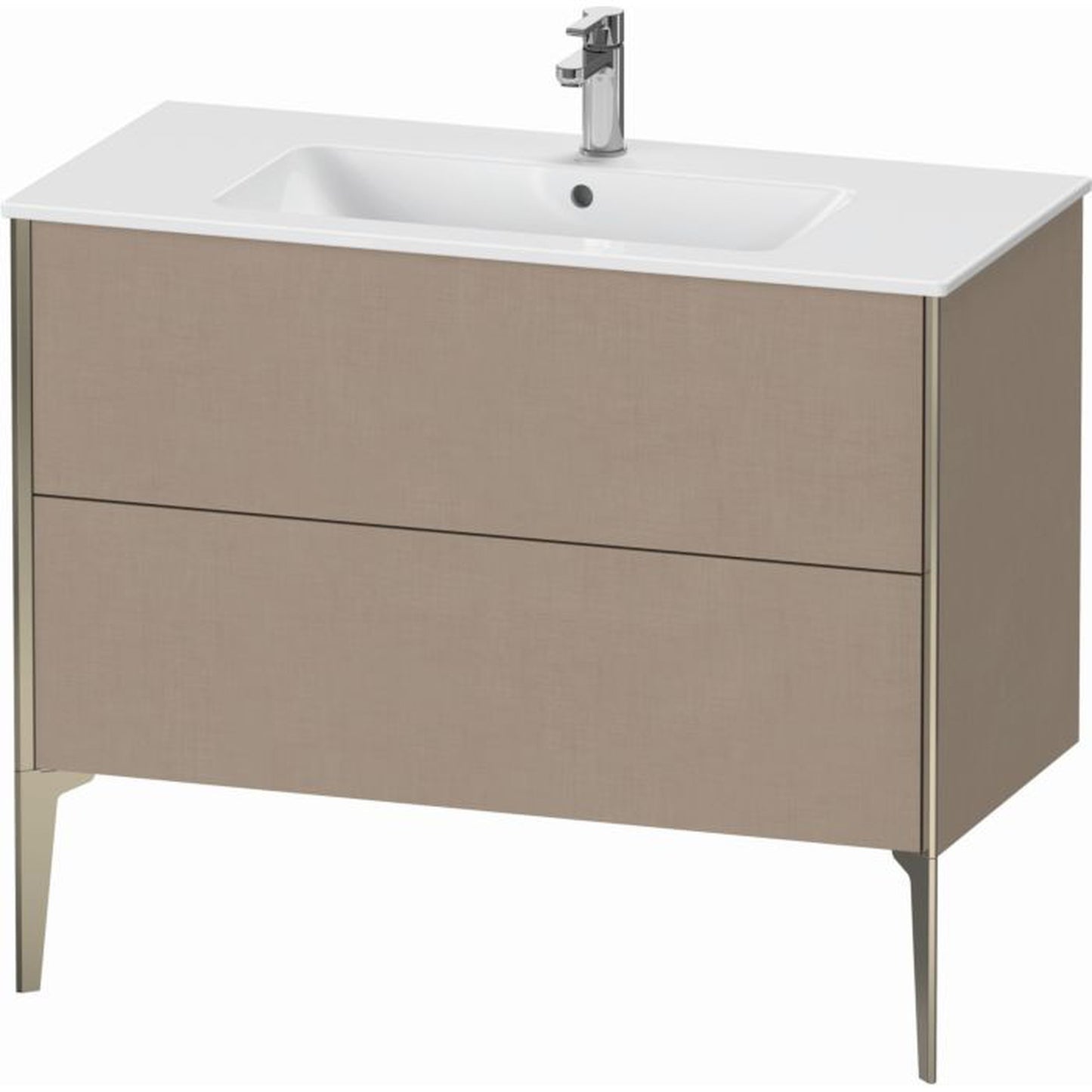 Duravit Xviu 40" x 23" x 19" Two Drawer Floorstanding Vanity Unit, Linen (XV44830B175)