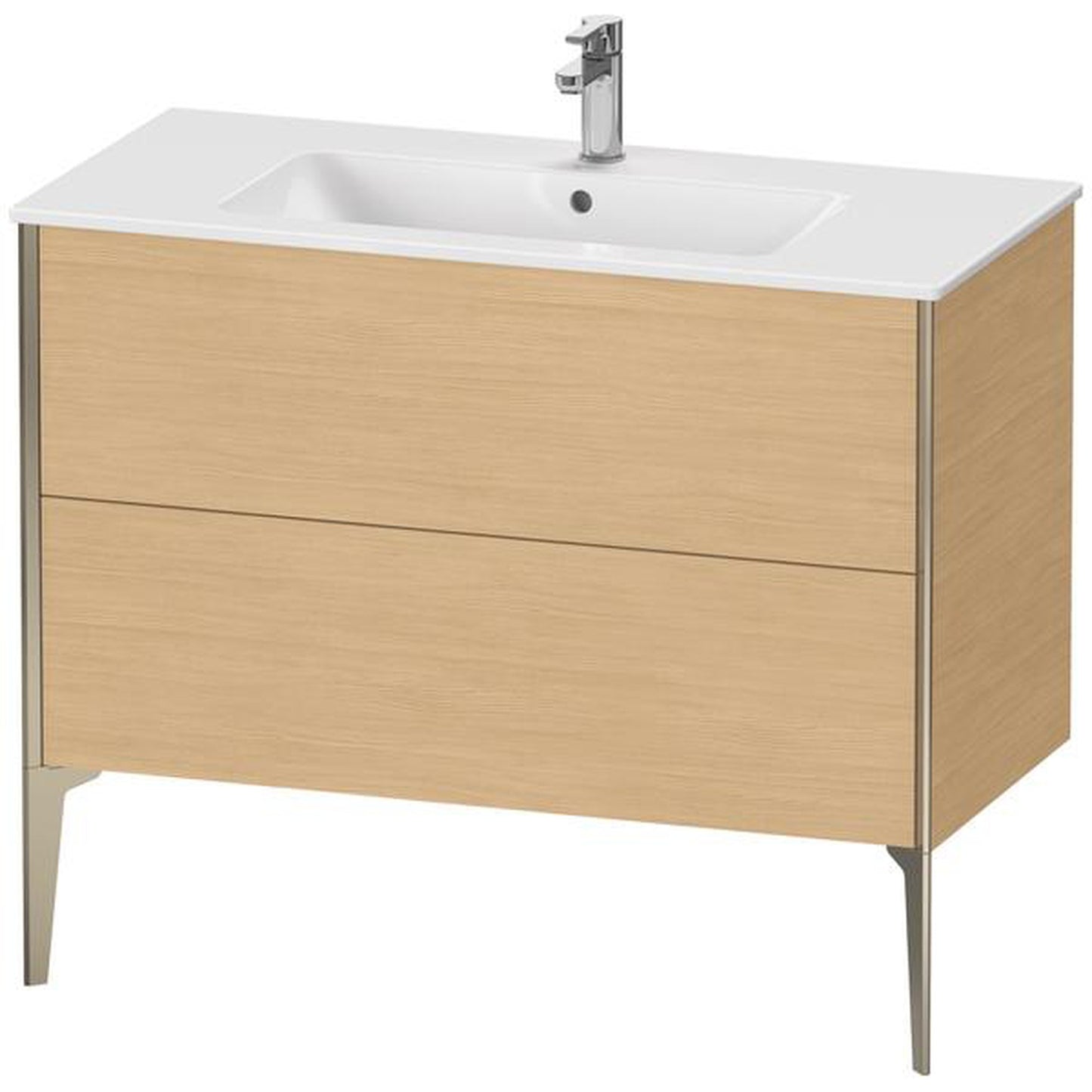 Duravit Xviu 40" x 23" x 19" Two Drawer Floorstanding Vanity Unit, Natural Oak (XV44830B130)