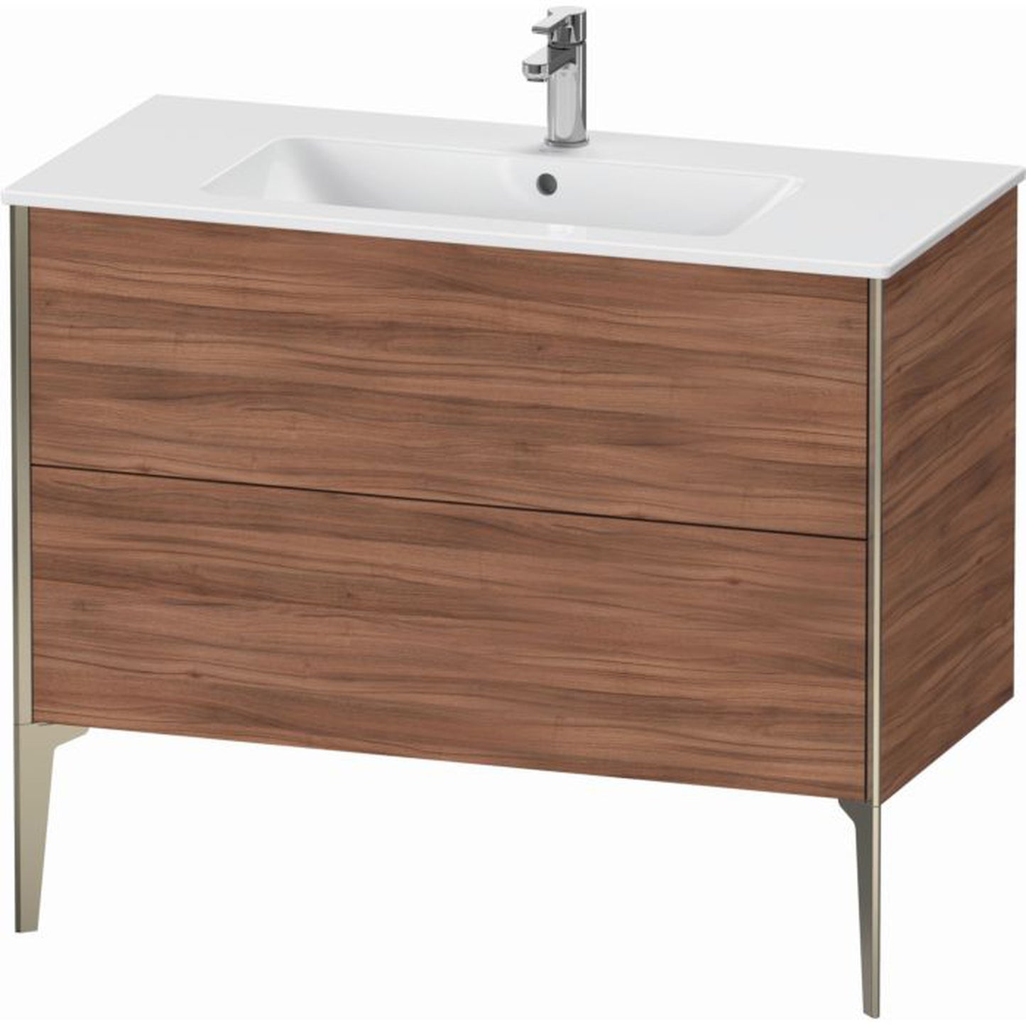Duravit Xviu 40" x 23" x 19" Two Drawer Floorstanding Vanity Unit, Natural Walnut (XV44830B179)