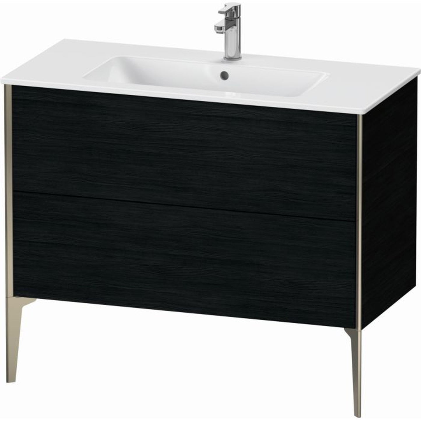 Duravit Xviu 40" x 23" x 19" Two Drawer Floorstanding Vanity Unit, Oak Black (XV44830B116)