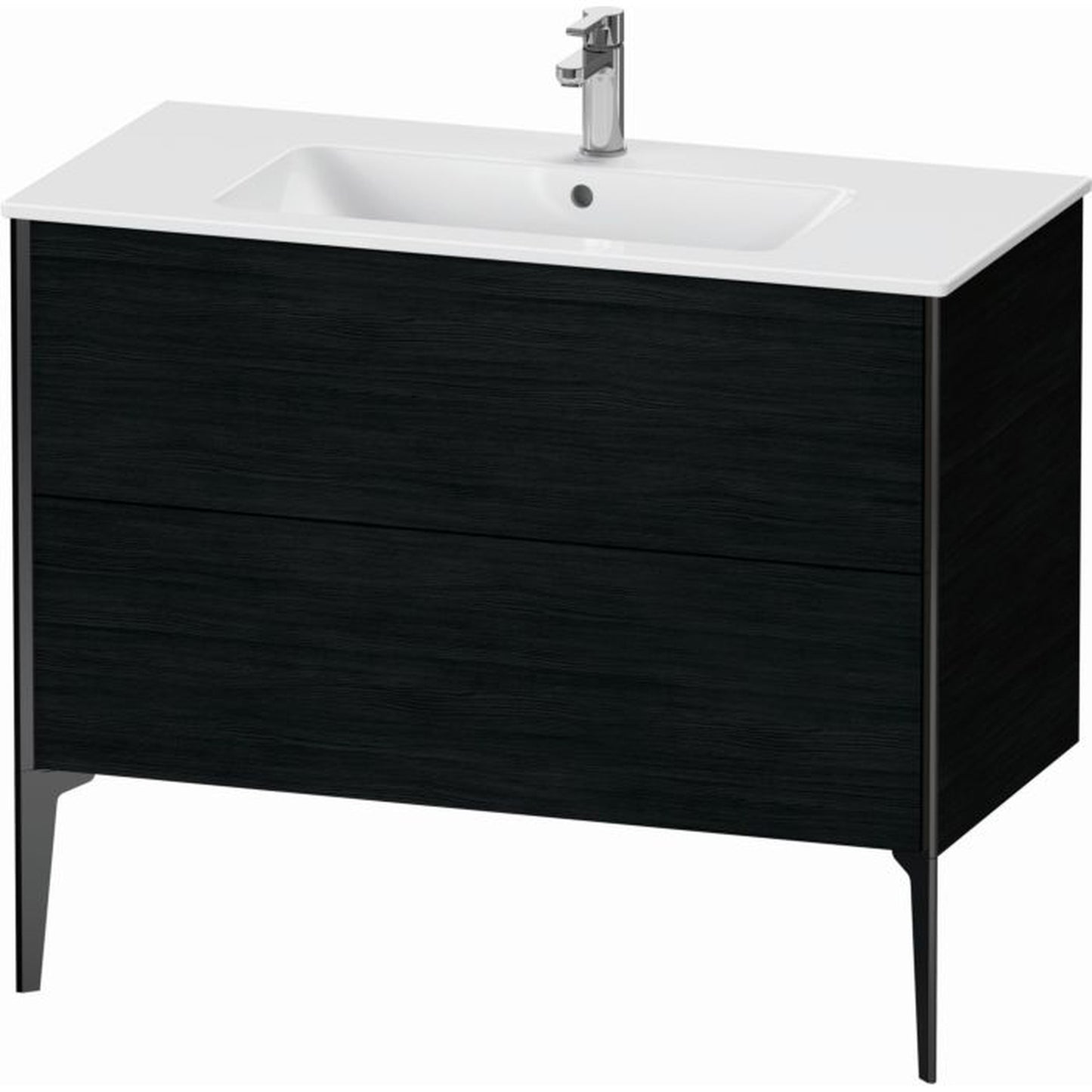 Duravit Xviu 40" x 23" x 19" Two Drawer Floorstanding Vanity Unit, Oak Black (XV44830B216)