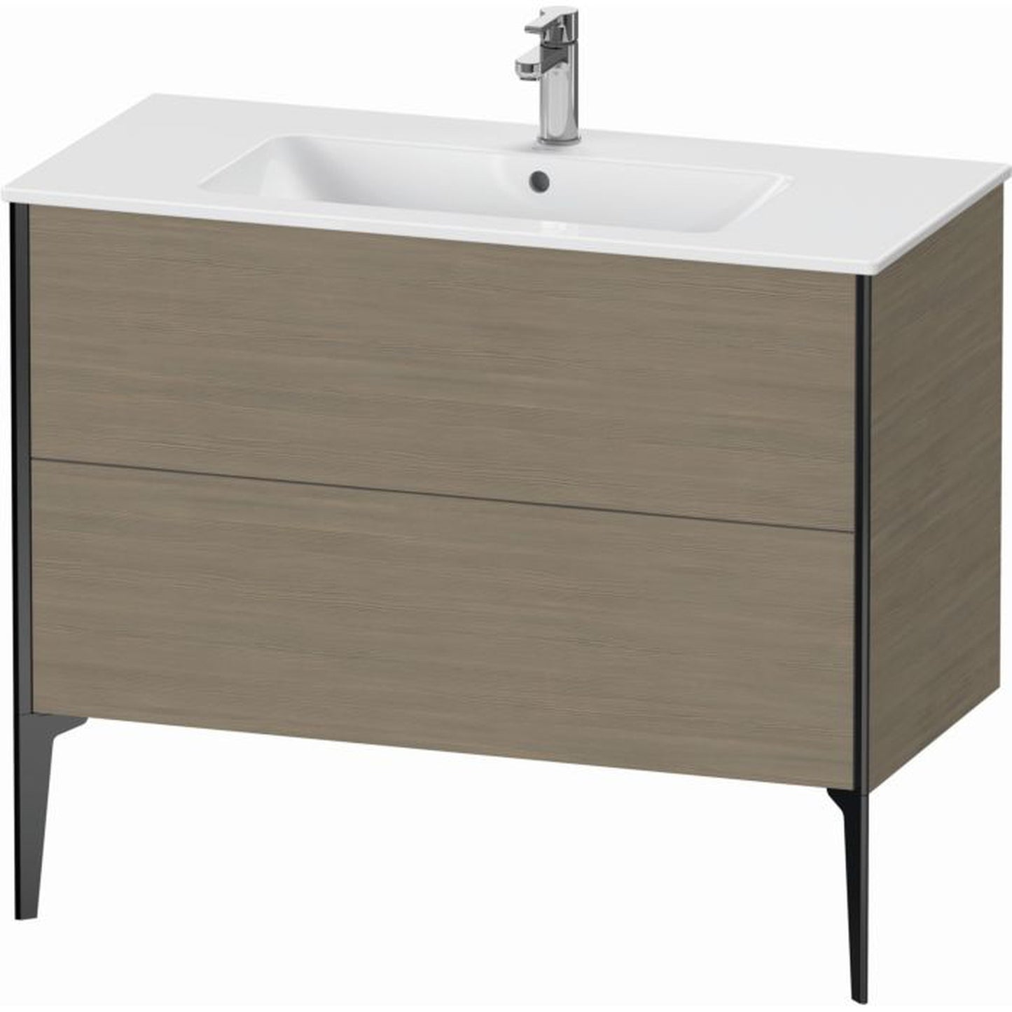 Duravit Xviu 40" x 23" x 19" Two Drawer Floorstanding Vanity Unit, Oak Terra (XV44830B235)