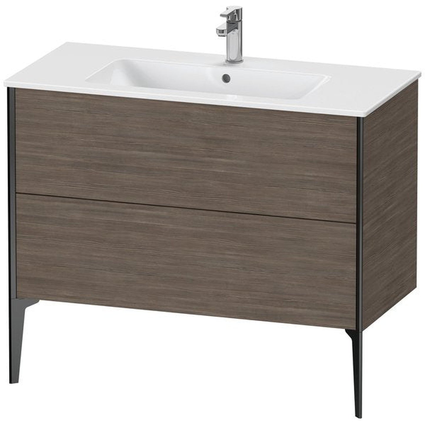Duravit Xviu 40" x 23" x 19" Two Drawer Floorstanding Vanity Unit, Pine Terra (XV44830B251)