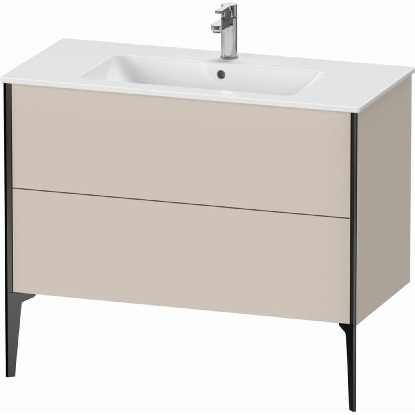 Duravit Xviu 40" x 23" x 19" Two Drawer Floorstanding Vanity Unit, Taupe Matt (XV44830B291)