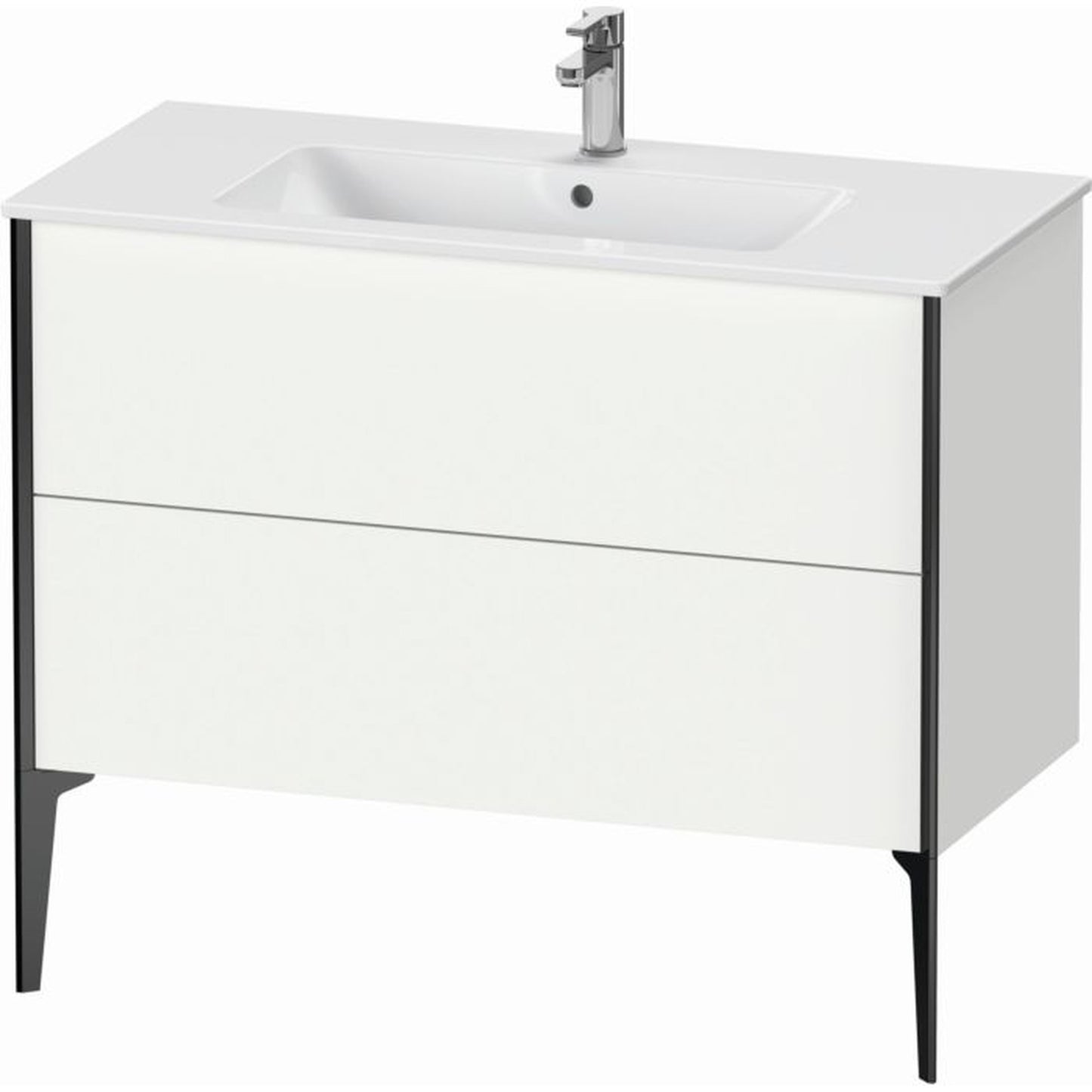 Duravit Xviu 40" x 23" x 19" Two Drawer Floorstanding Vanity Unit, White Matt (XV44830B218)