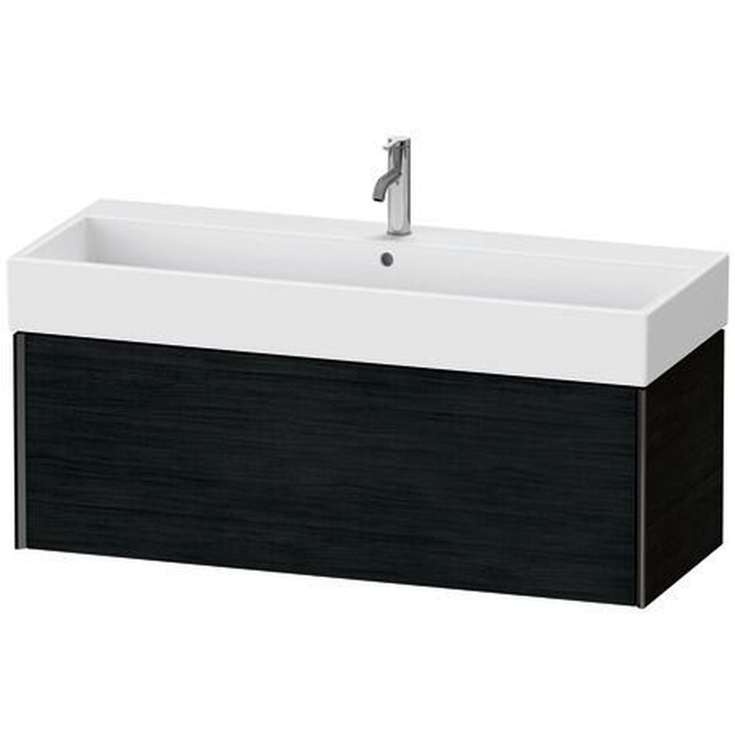 Duravit Xviu 47" x 16" x 18" One Drawer Wall-Mount Vanity Unit, Oak Black (XV42380B216)