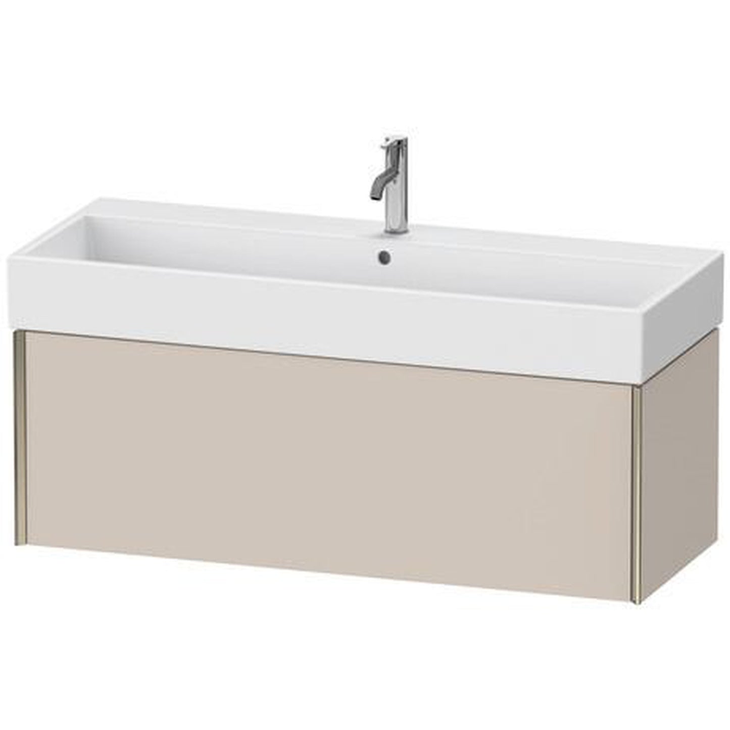 Duravit Xviu 47" x 16" x 18" One Drawer Wall-Mount Vanity Unit, Taupe Matt (XV42380B191)