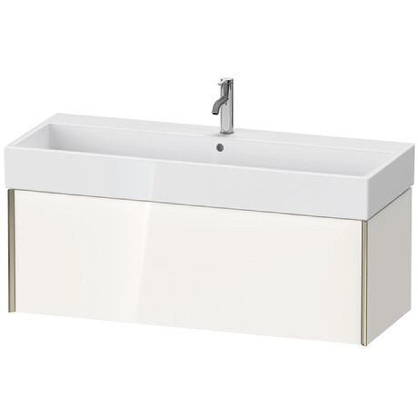 Duravit Xviu 47" x 16" x 18" One Drawer Wall-Mount Vanity Unit, White High Gloss (XV42380B122)